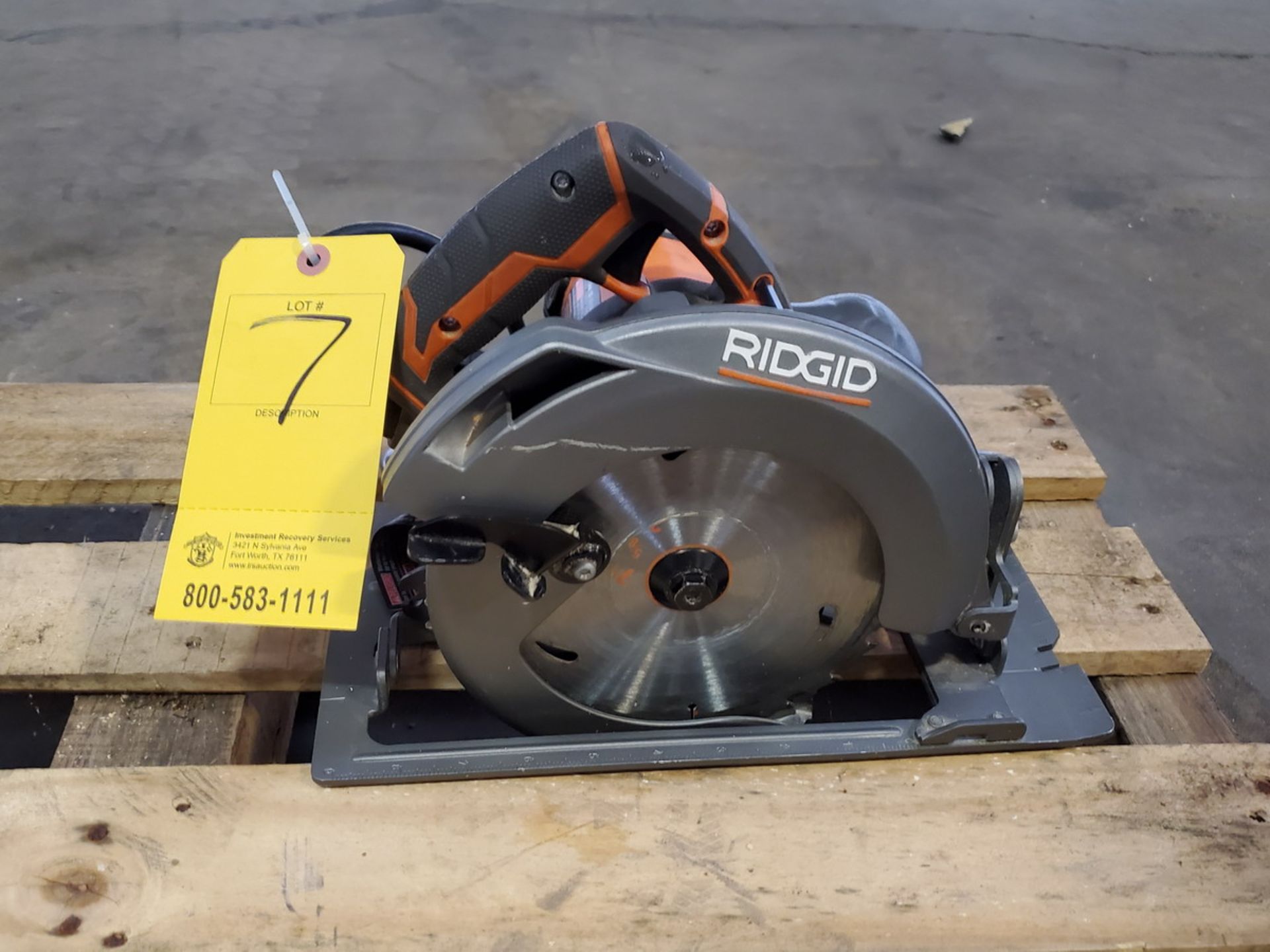 Ridgid 7-1/4" Circular Saw 120V, 60HZ, 15A