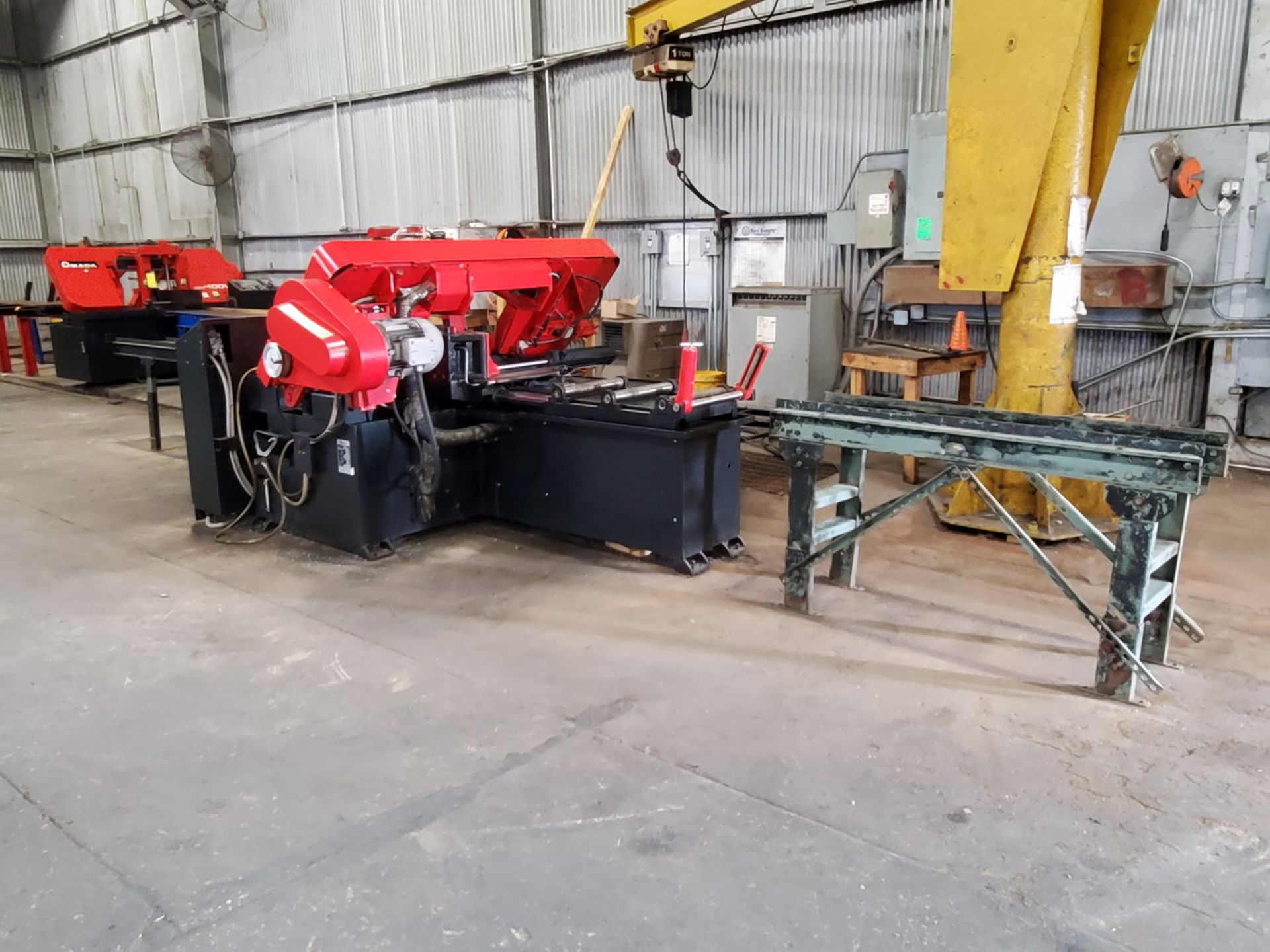 2018 Amada HFA 400W Horizontal Band Saw 230V, 3PH, 60HZ; Blade Length: 15'; Table Conveyor: 10' x - Image 5 of 13