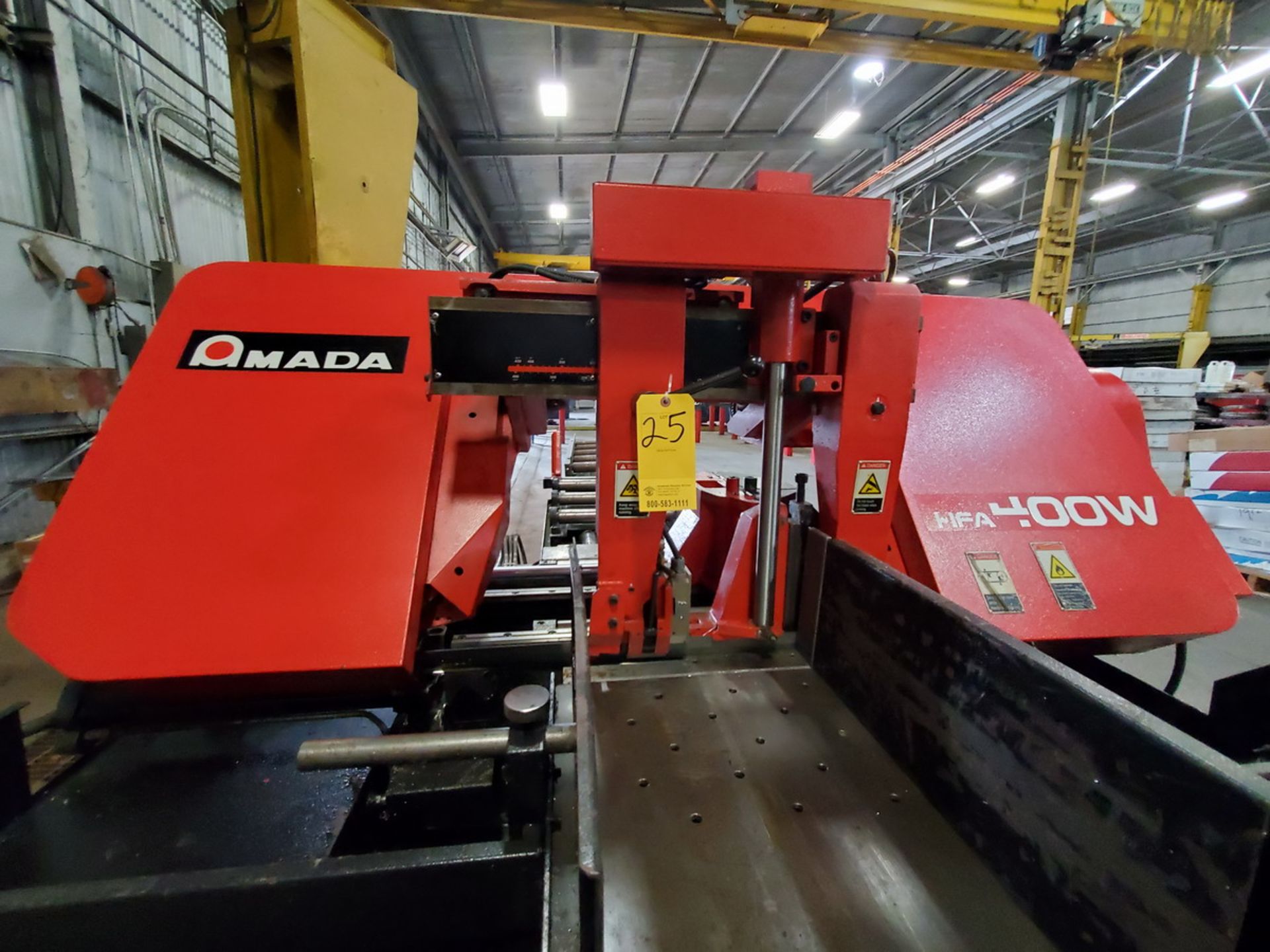 2018 Amada HFA 400W Horizontal Band Saw 230V, 3PH, 60HZ; Blade Length: 15'; Table Conveyor: 10' x - Image 10 of 13