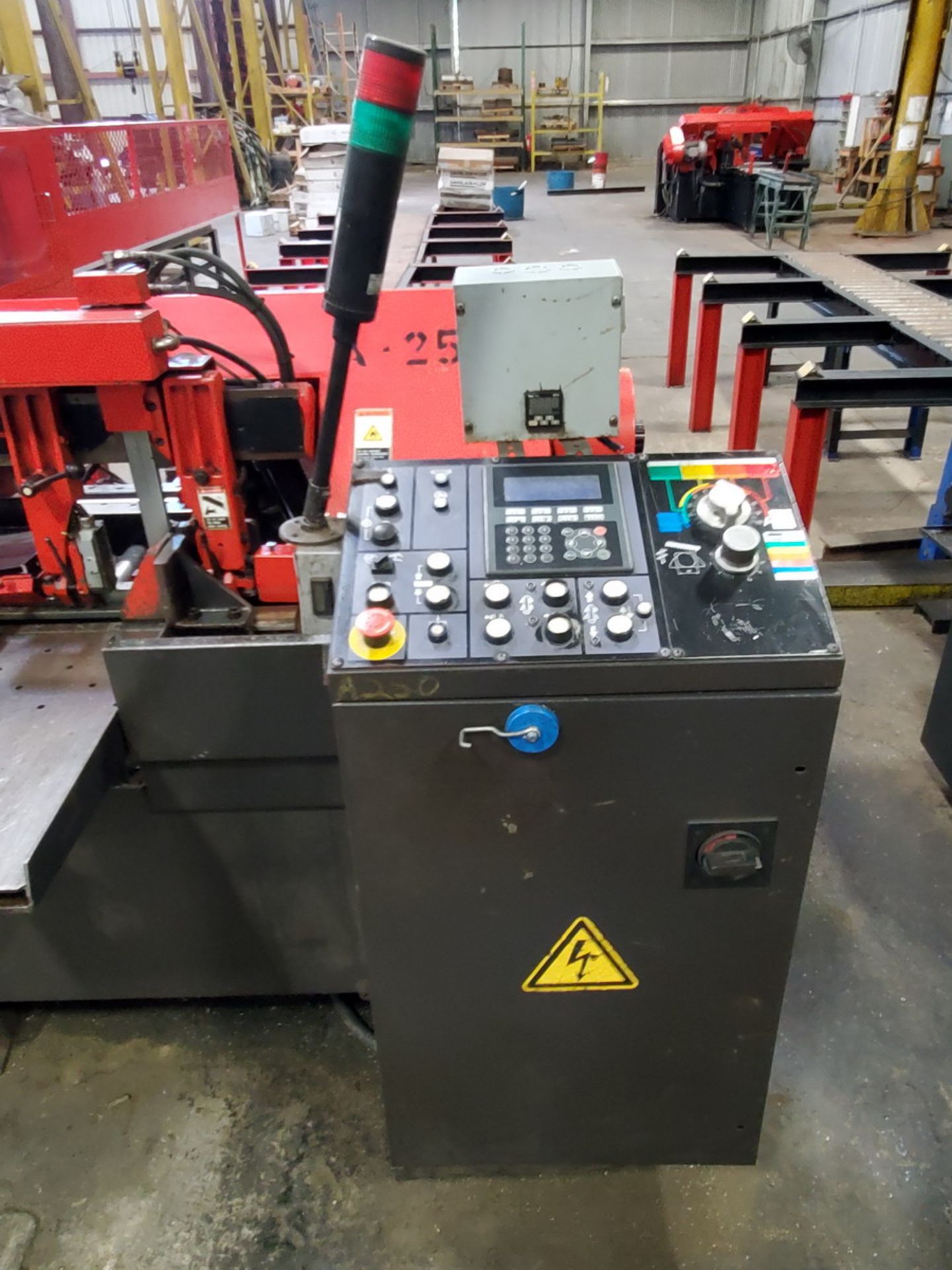 2011 Amada HFA 250W Horizontal Band Saw 230V, 3PH, 60HZ; Blade Length: 15'; Table Conveyor: 20' x - Image 12 of 14