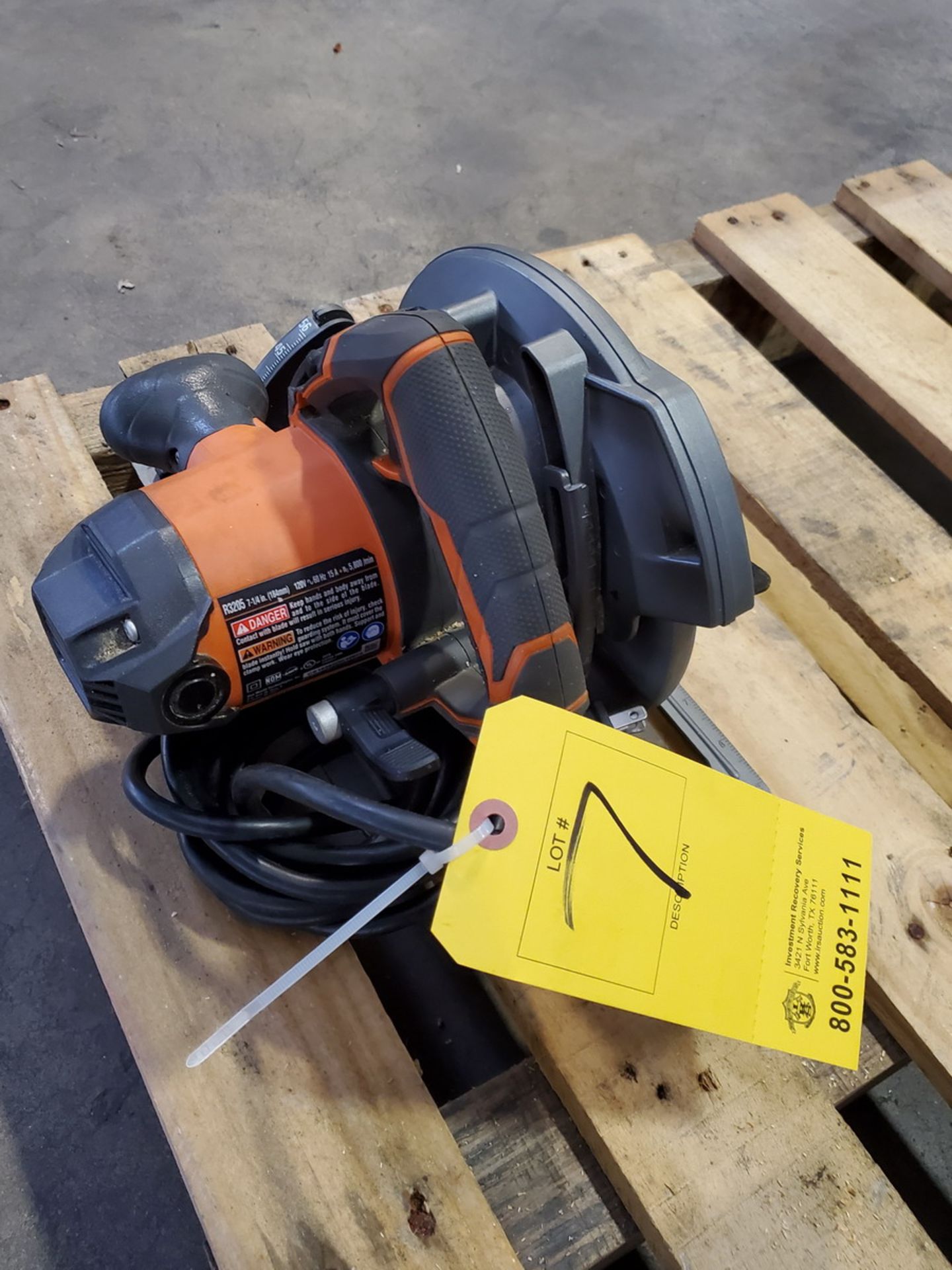 Ridgid 7-1/4" Circular Saw 120V, 60HZ, 15A - Image 2 of 4