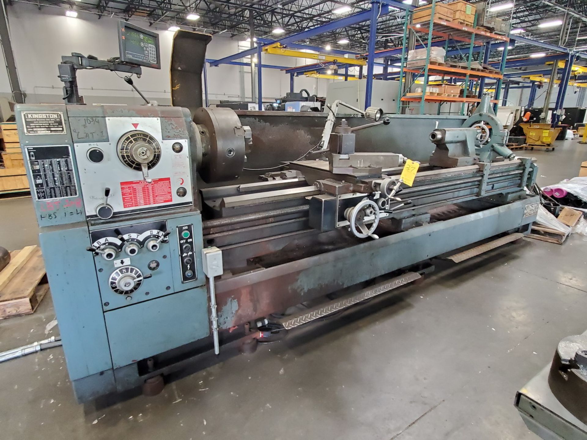 Kingston HD22120 22" Manual Lathe (Opening bid Includes Rigging Fee)