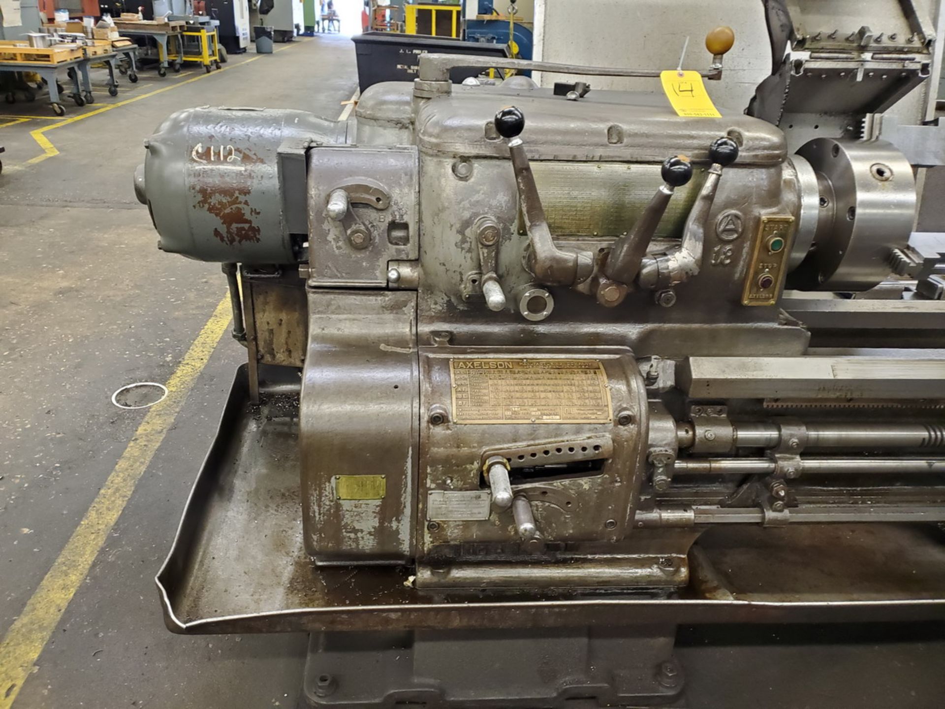 Axelson 20 18" Manual Lathe (Opening bid Includes Rigging Fee) - Image 8 of 13