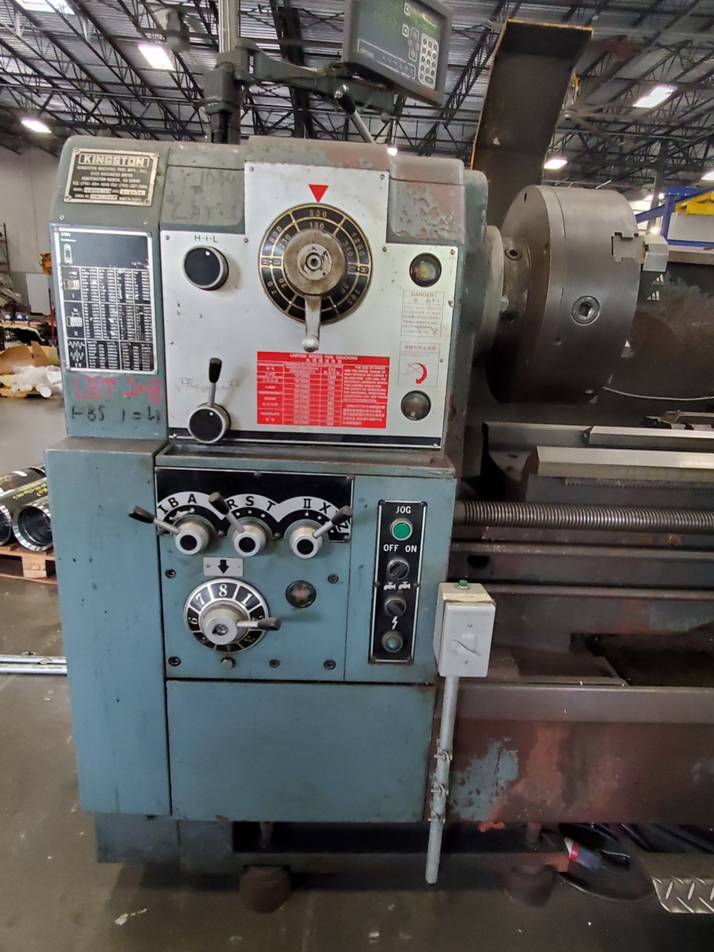 Kingston HD22120 22" Manual Lathe (Opening bid Includes Rigging Fee) - Image 5 of 13