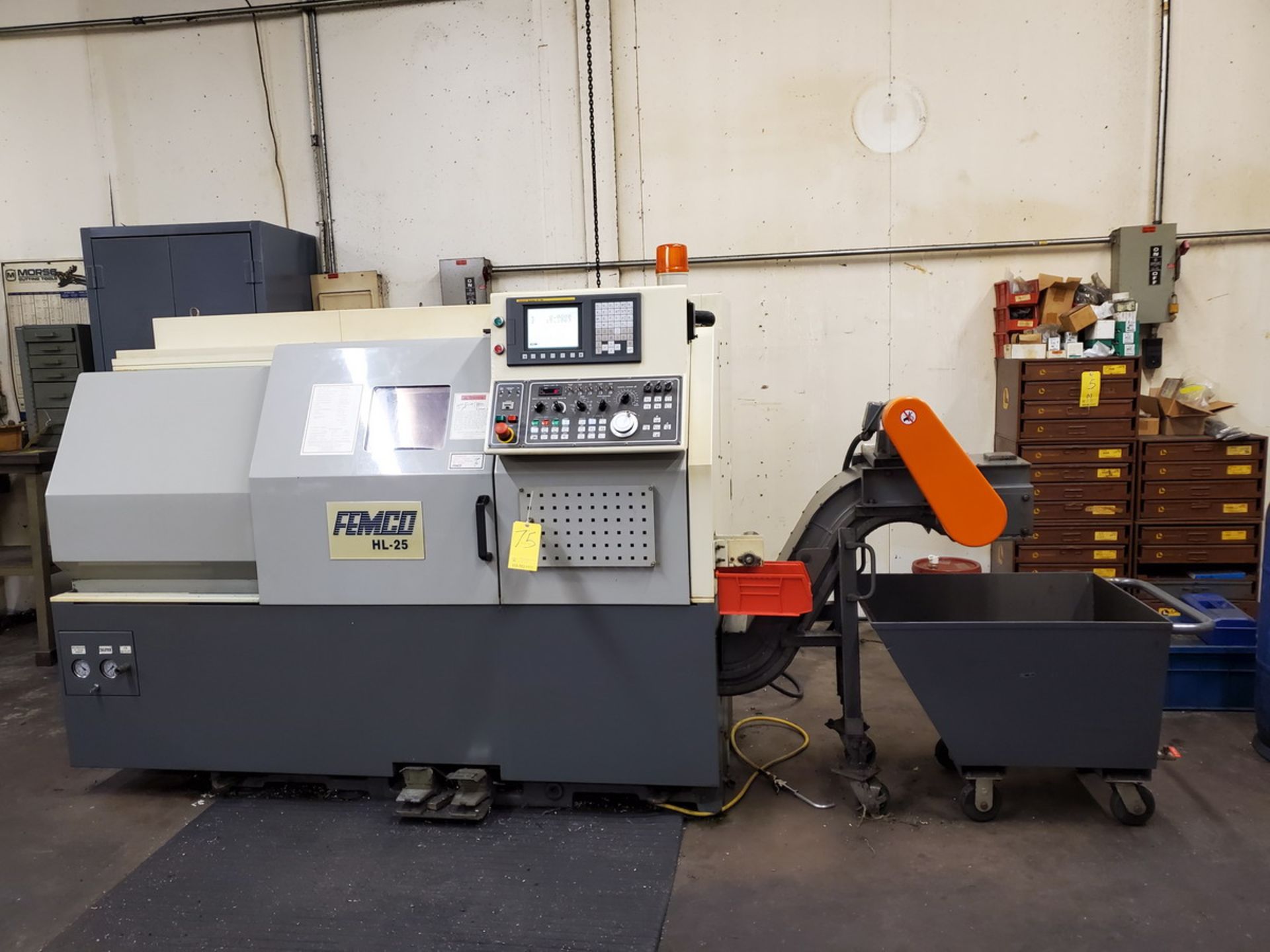 2008 Femco HL-25 CNC Lathe 208V, 3PH; W/ 32-Tool Turrett Station; W/ Fanuc Series oi-TC - Image 2 of 26