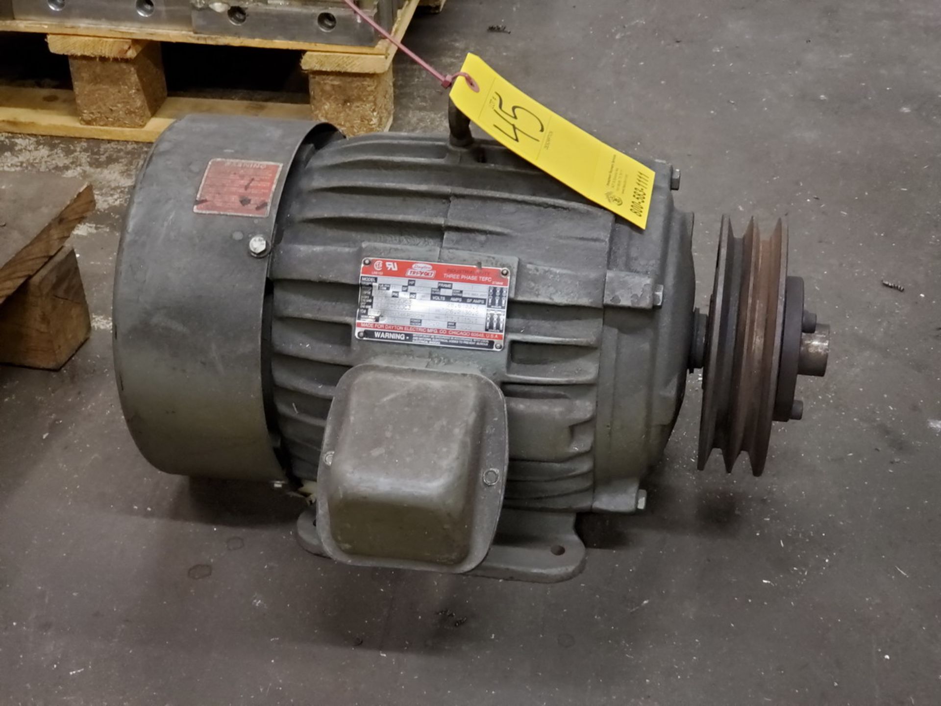 Dayton Motor 10HP, 1750RPM, 208-230/460V, 60HZ, 3PH, Frame-215T - Image 3 of 5