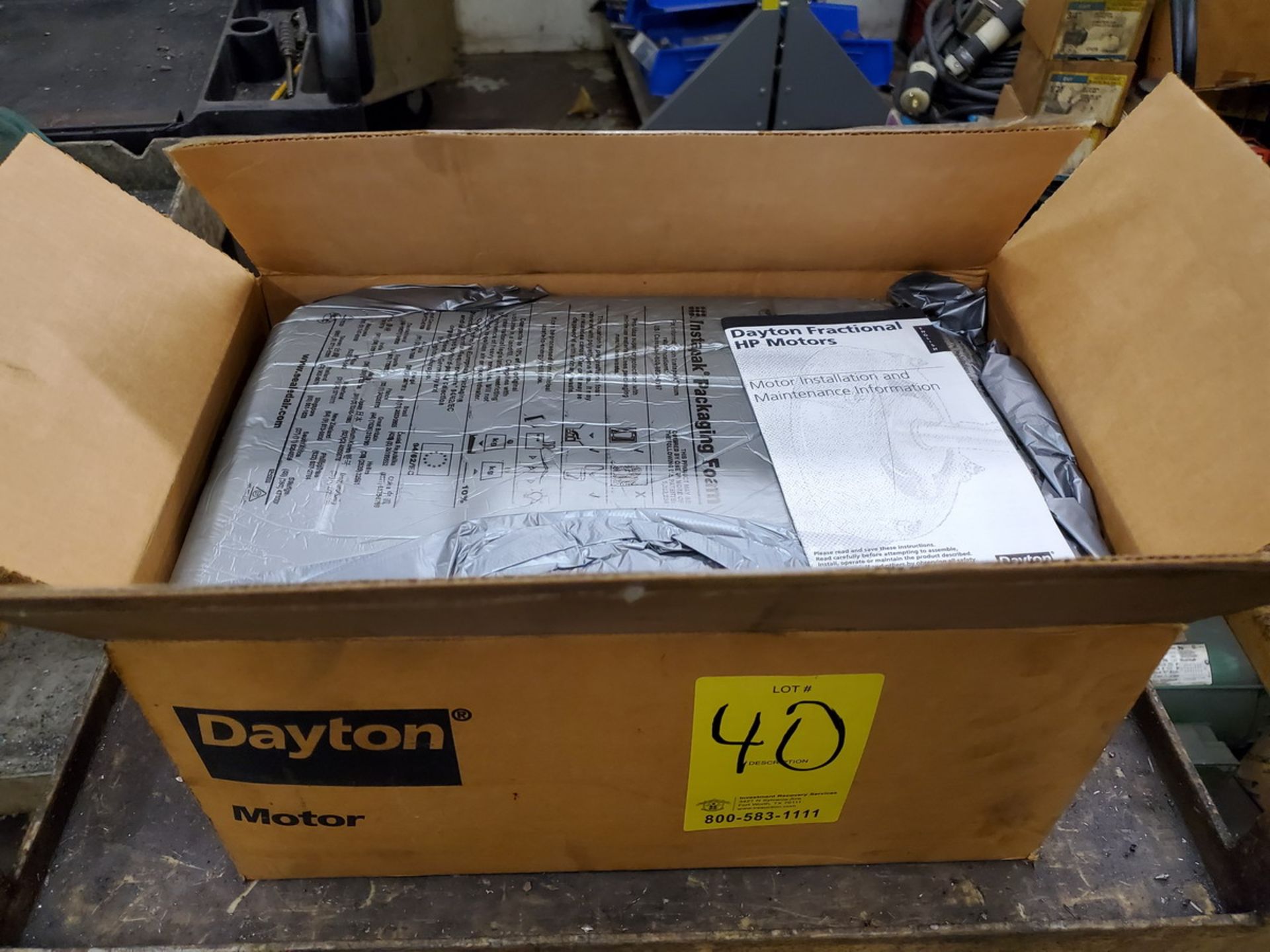 Dayton Motor 1-1/2HP, 1725/1425RPM, 208-22-/440V, 50/60HZ, 3PH