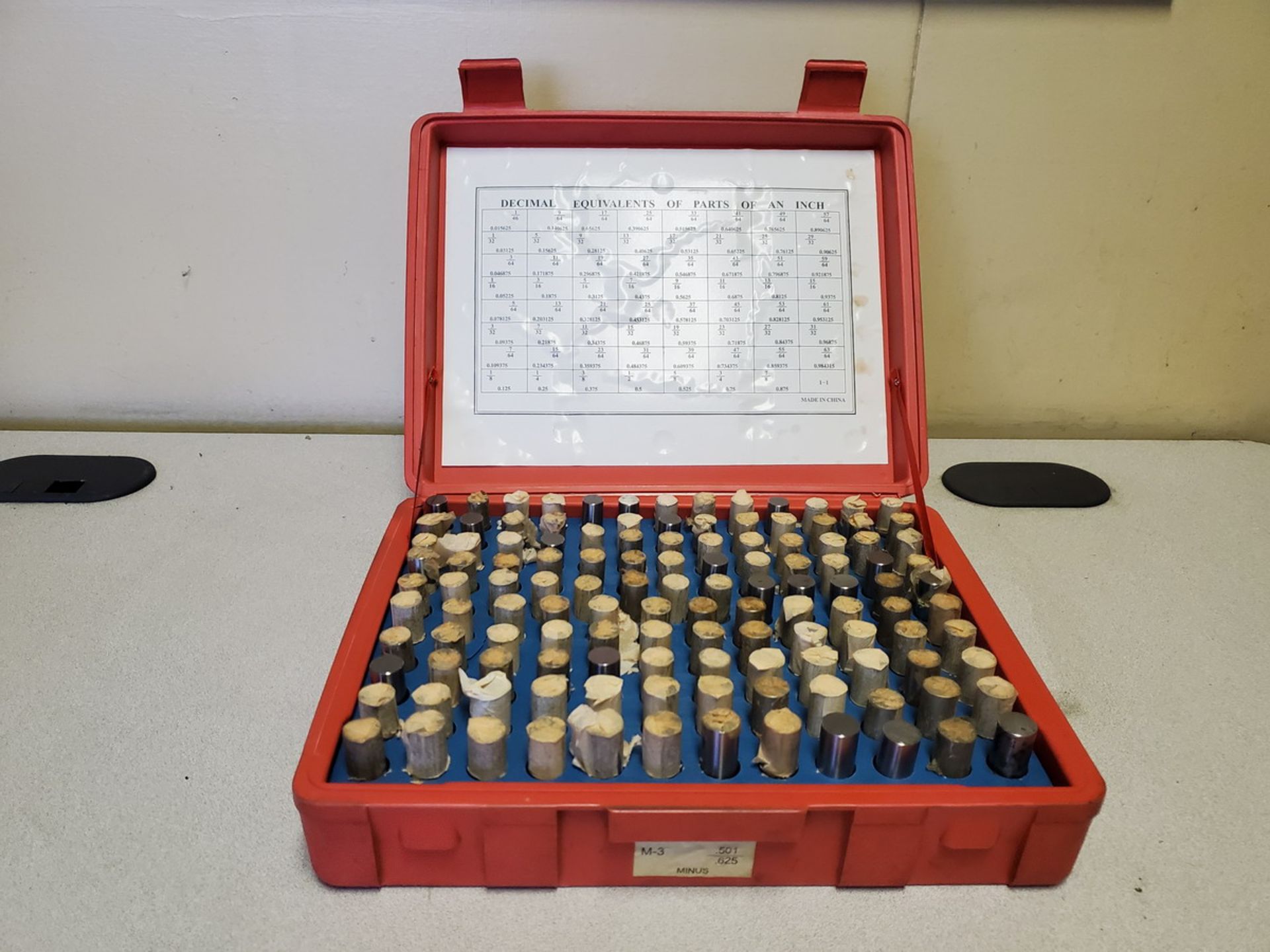 Pin Gage Set .501"-.625"