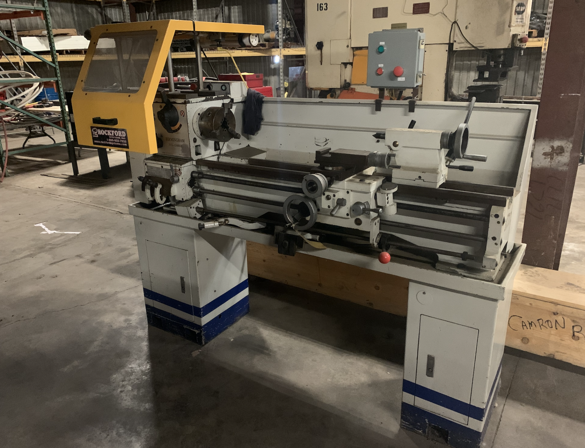 Birmingham YCL-1340H Lathe, Swing: 13", Centers: 40", 8 Speed: 70-2000 RPM, Year: 2011