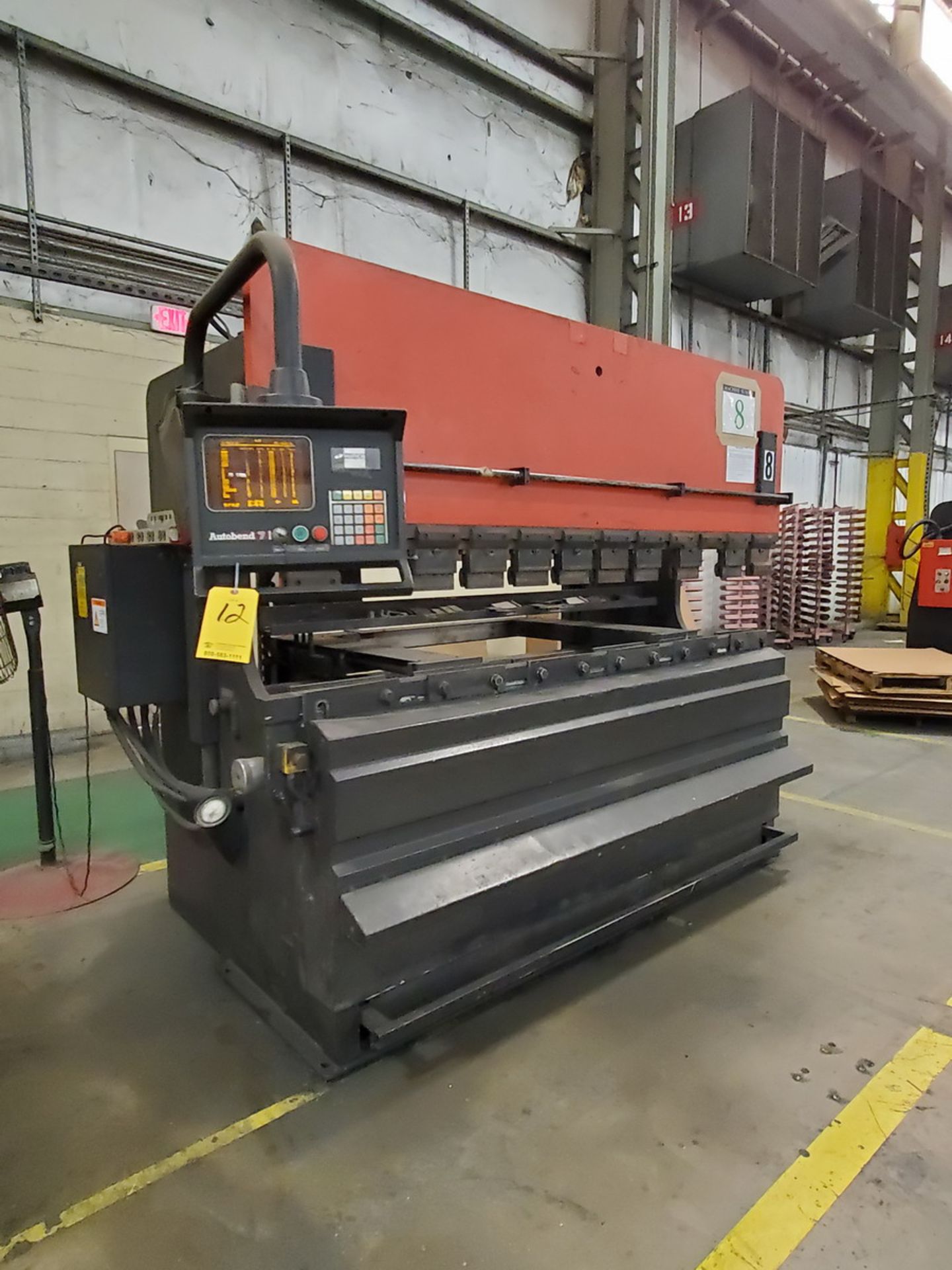 2000 Hurco PH65/25 72 Ton Press Brake 115V, 50/60HZ, 1PH; W/ Autobend 7 Controller