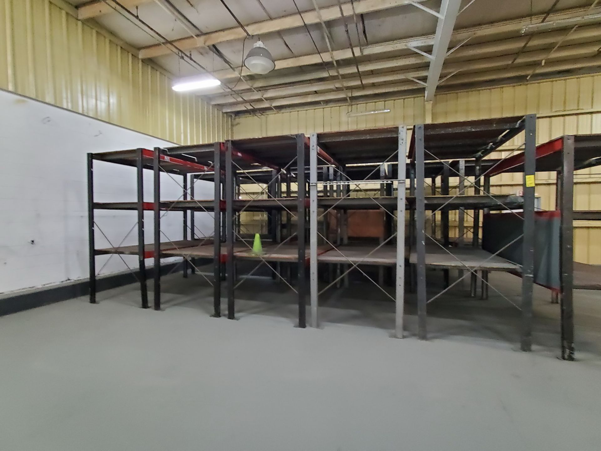 Pallet Racking (22) 9' Uprights, (66) 8' Crossbeams; W/ Wood Shelving - Image 4 of 5