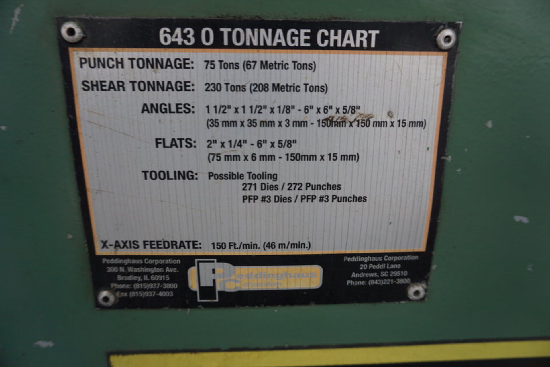 Peddinghaus Anglemaster 643 Angle Line, 6" x 6" x 5/8", 75 Tons Punch Cap, Shear Tonnage: 230 Tons - Image 29 of 33