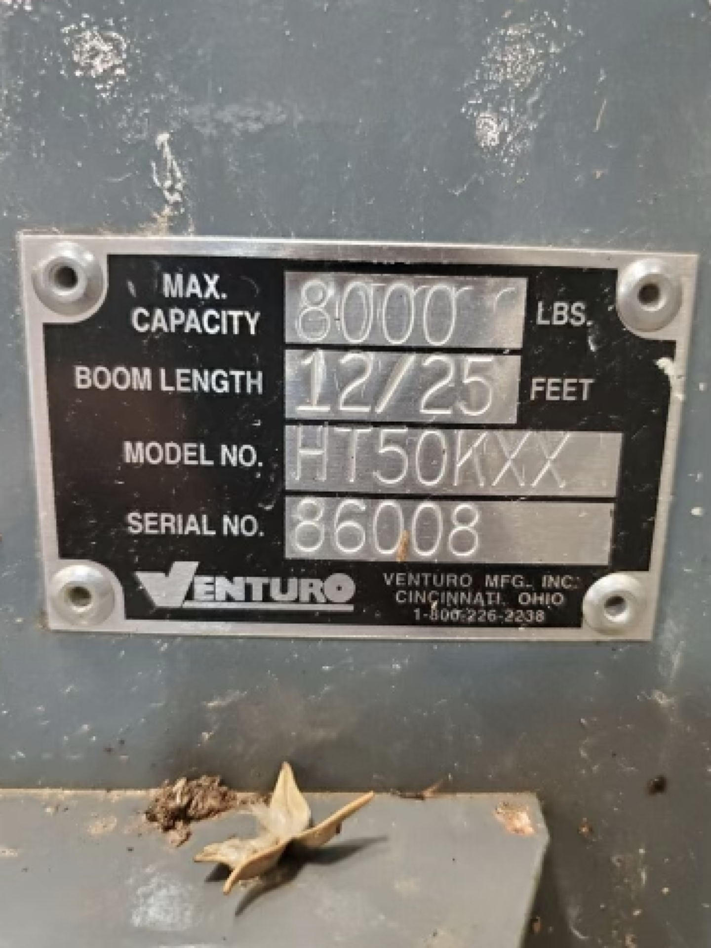 Venturo HT50KX 25' Boom Hydraulic Crane, 8,000 lbs Cap (TRAILER NOT INCLUDED) - Image 5 of 7