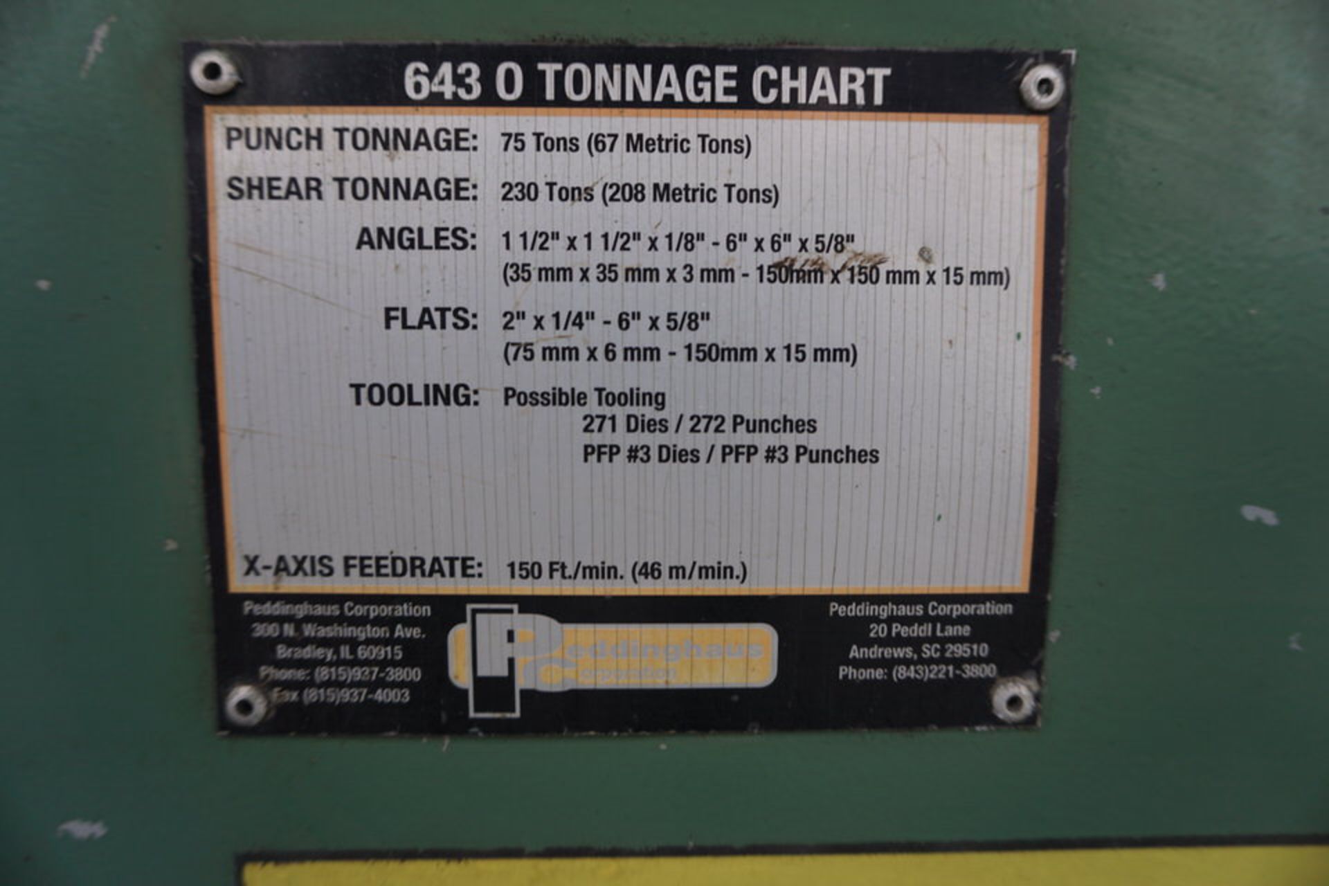 Peddinghaus Anglemaster 643 Angle Line, 6" x 6" x 5/8", 75 Tons Punch Cap, Shear Tonnage: 230 Tons - Image 18 of 33