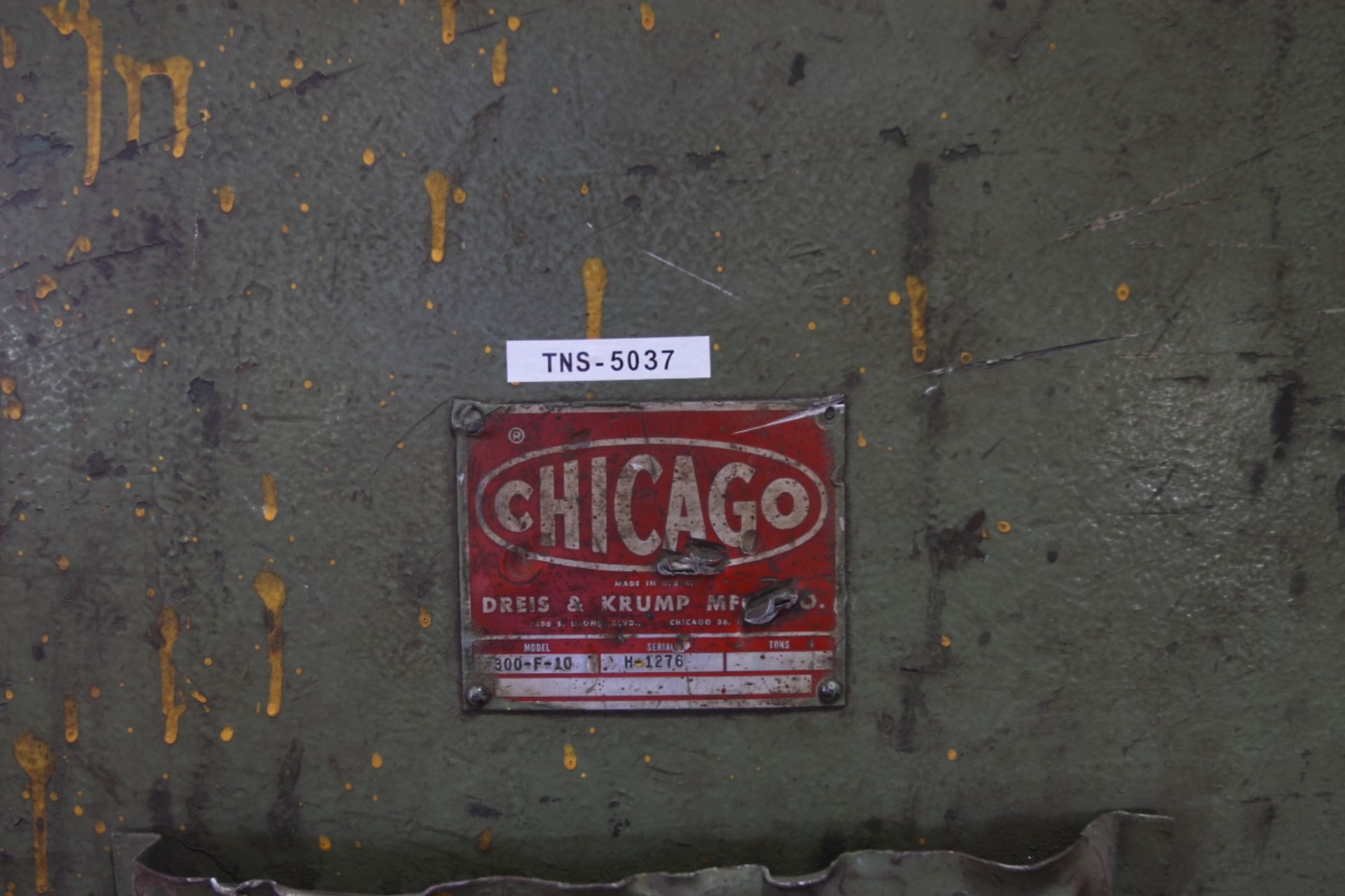 CHICAGO 300-F-10 Press Brake, (No Dies) - Image 4 of 4