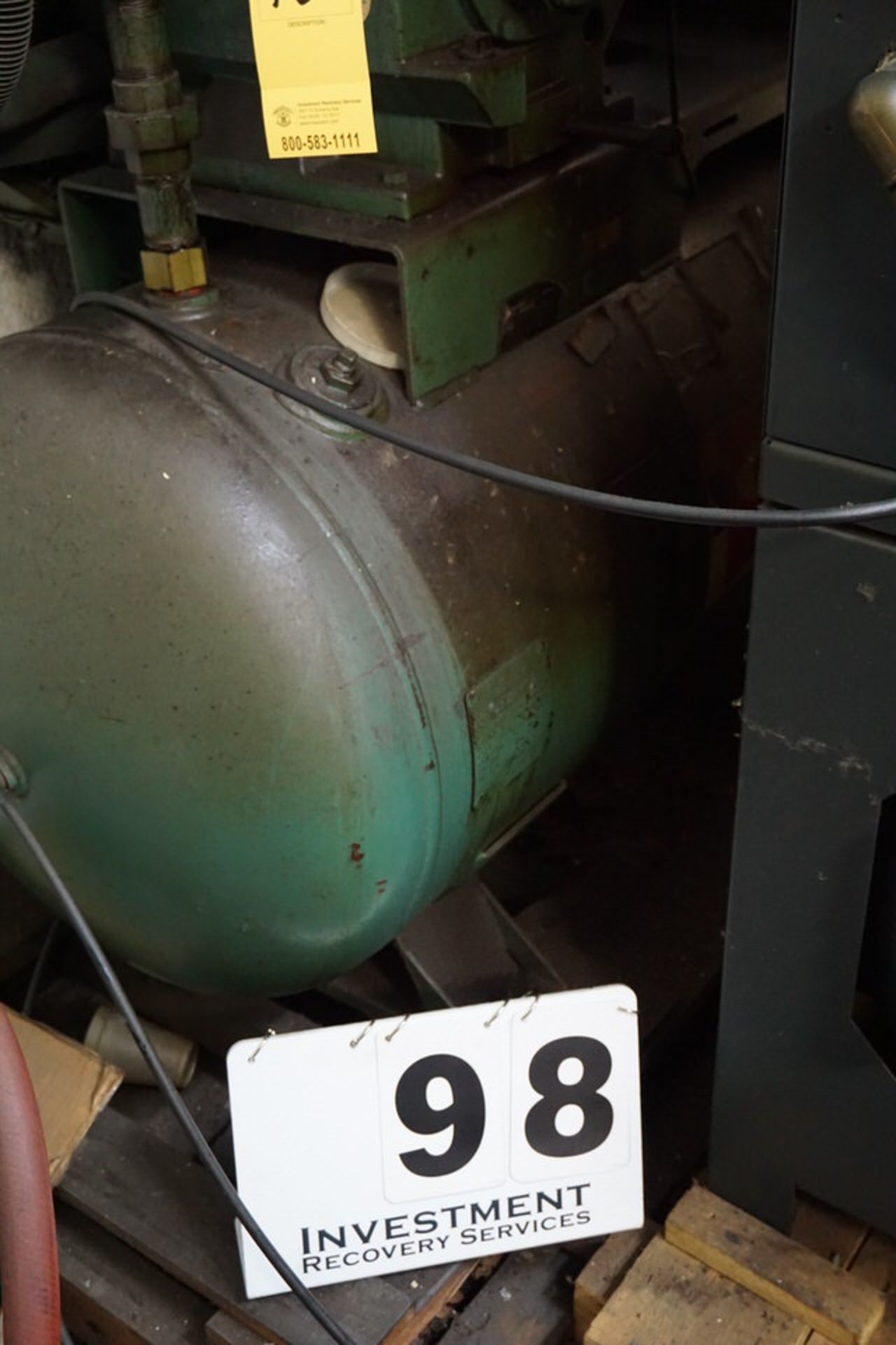 CHAMPION AIR COMPRESSOR, 25HP, APPROX 120 GALLON TANK