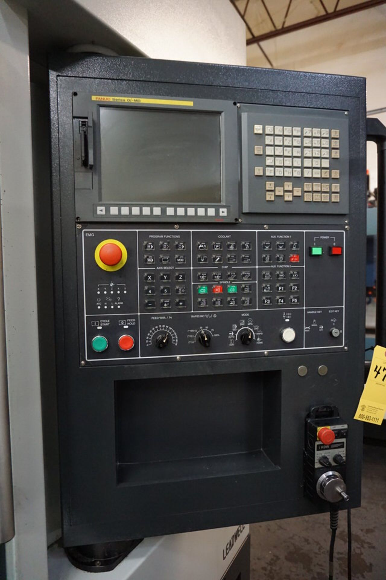 2014 LEADWELL V-40 CNC MACHINING CENTER, FANUC OI-MD CONTROL, 20 TOOL ATC, TRAVELS: X-40", Y-20", - Image 3 of 10