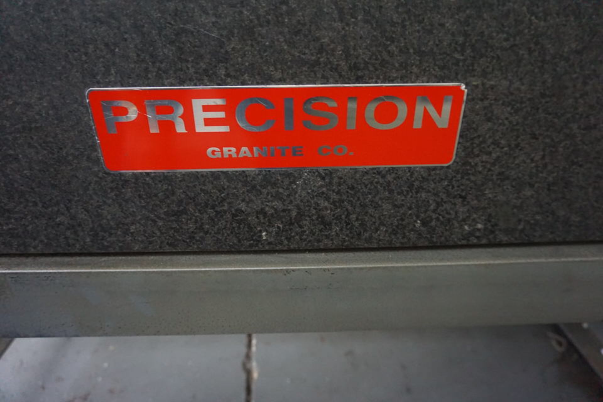 PRECISION BLOCK GRANITE SURFACE PLATE, 8" THICK X 36" X 60" W/ STAND ON CASTERS, NO CONTENTS - Image 3 of 3