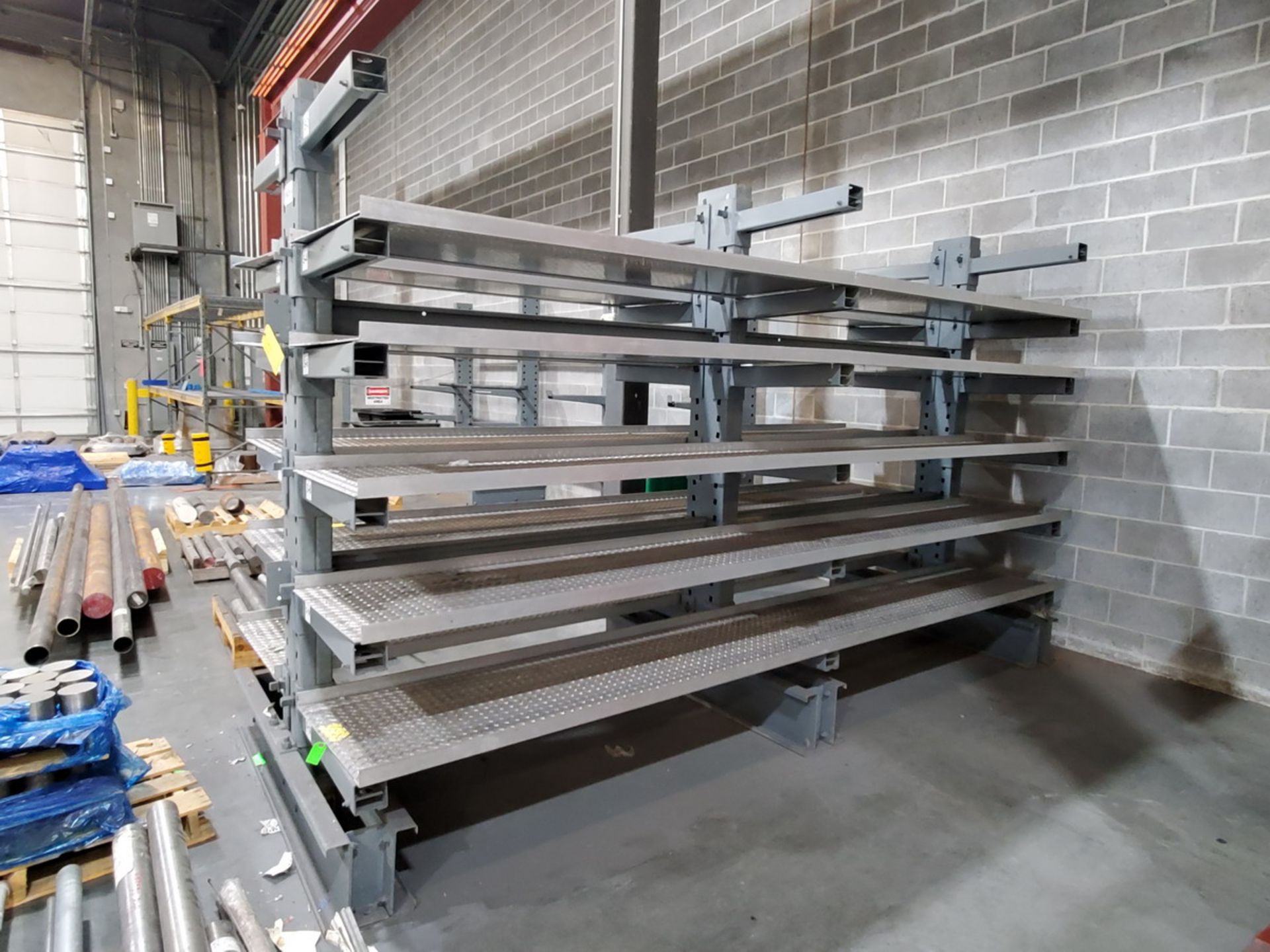 5-Tier Double-Sided Cantilever Rack 3-Posts, 12'6" x 58" x 8'H, 2'Deep, 1,920lbs Cap. (Exclude - Image 2 of 5