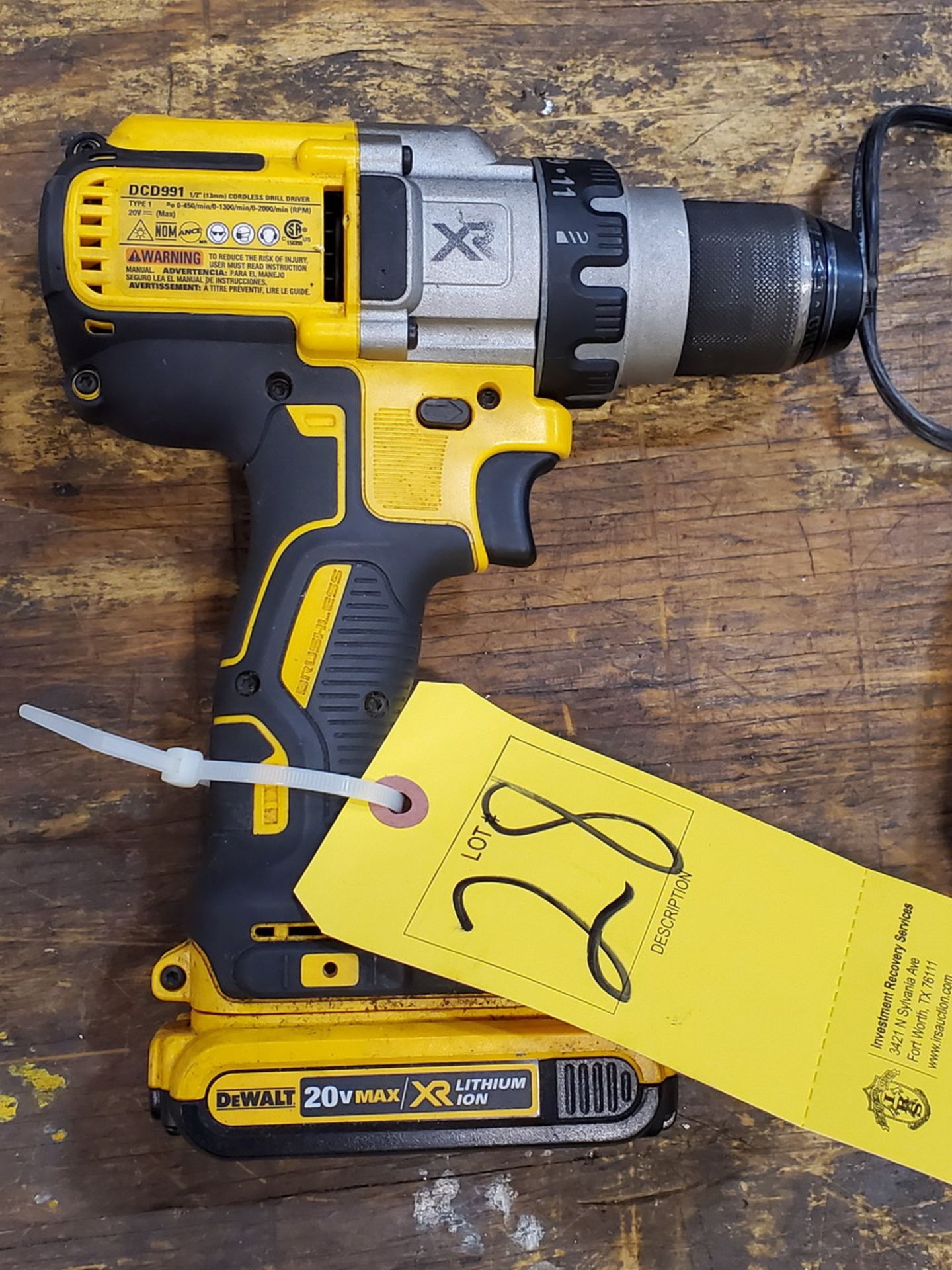 Dewalt DCD991 1/2" Cordless Drill 20V Max, 2AH - Image 3 of 3