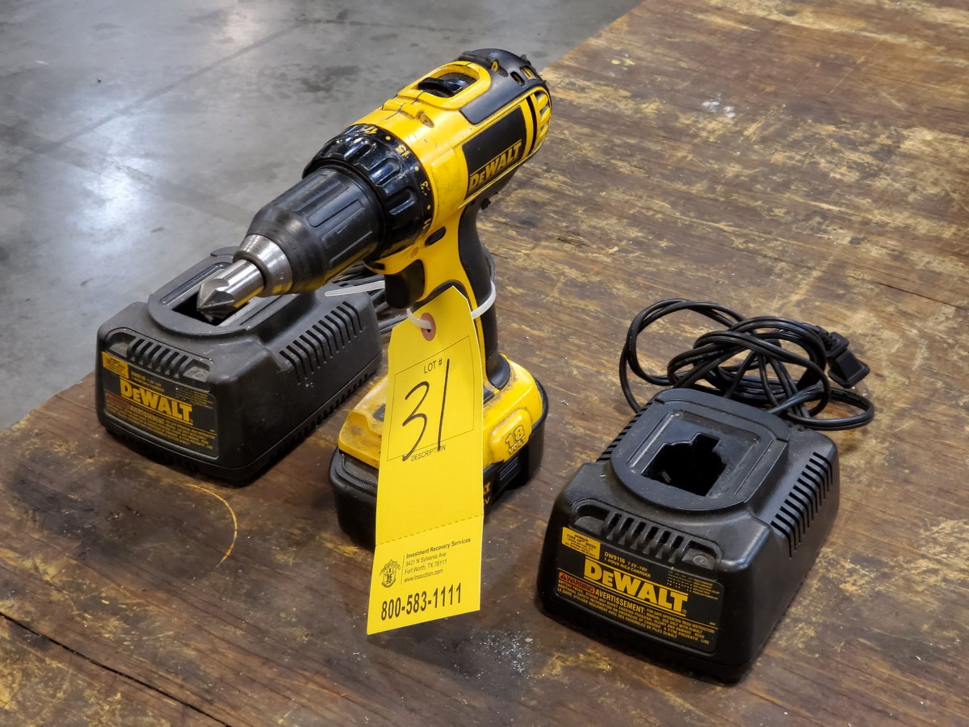 Dewalt DCD760 1/2" Cordless Drill W/ (2) Chargers - Image 2 of 3