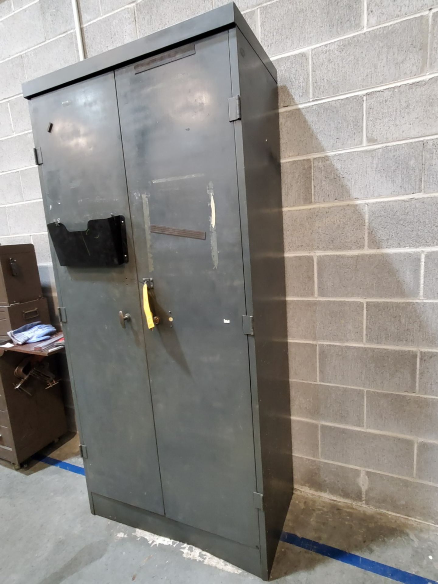 (2) 2-Door Metal Parts Cabinets 36" x 18" x 72"