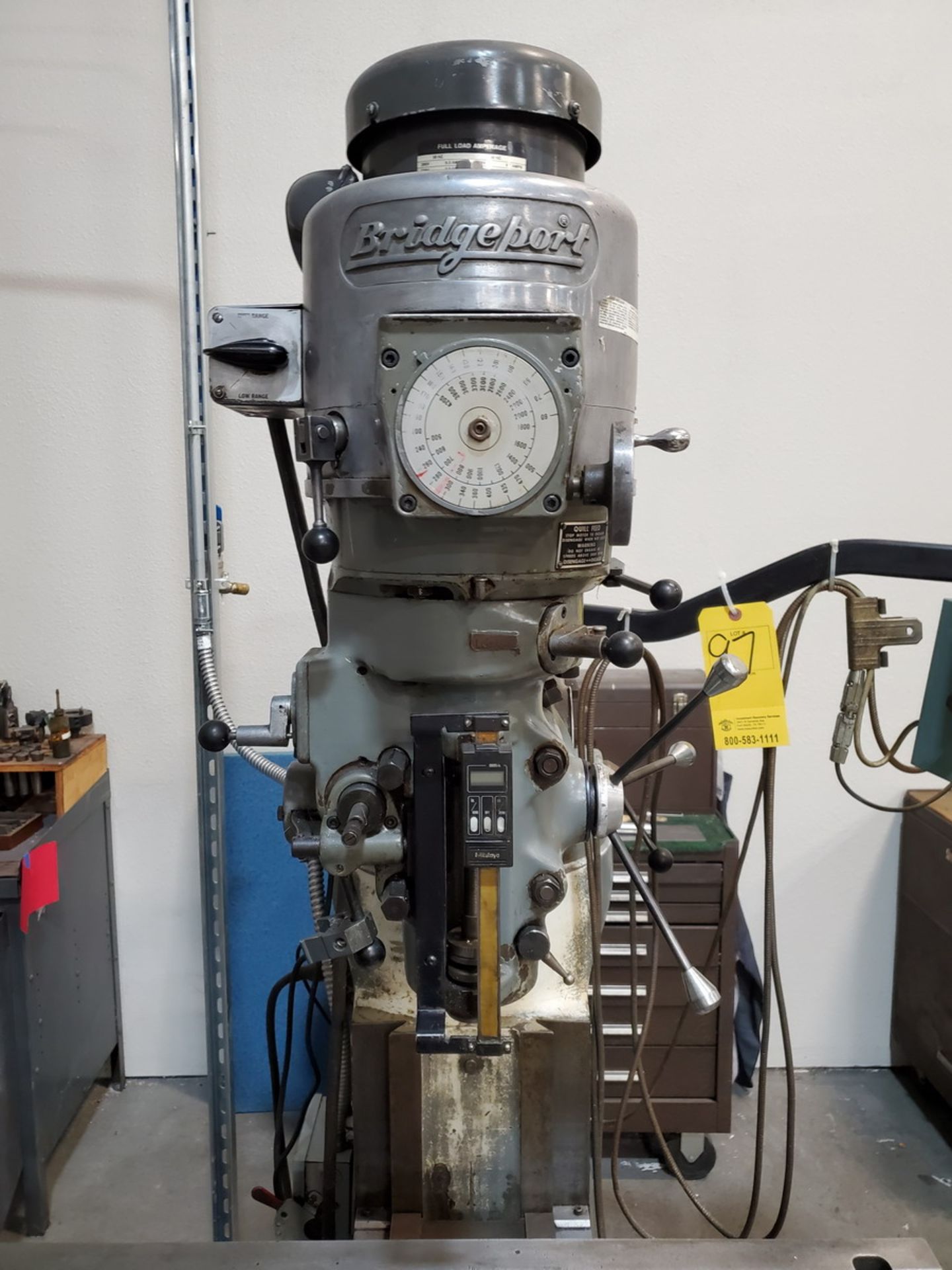 Bridgeport Vertical Milling Machine W/ Acu-Rite Controller, 220V, 3PH, 2HP, X/Y/Z Axis; T-Slot - Image 8 of 18