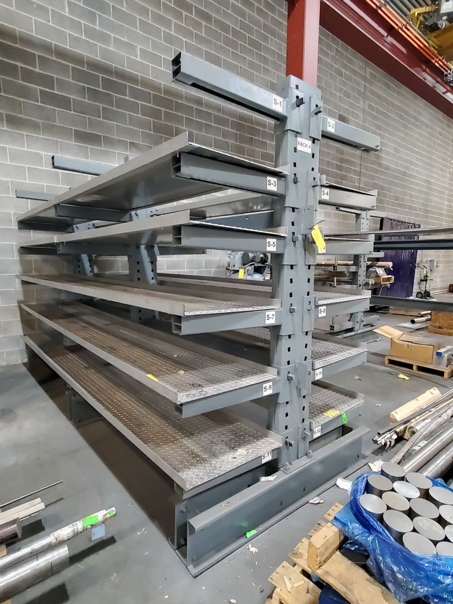 5-Tier Double-Sided Cantilever Rack 3-Posts, 12'6" x 58" x 8'H, 2'Deep, 1,920lbs Cap. (Exclude - Image 3 of 5