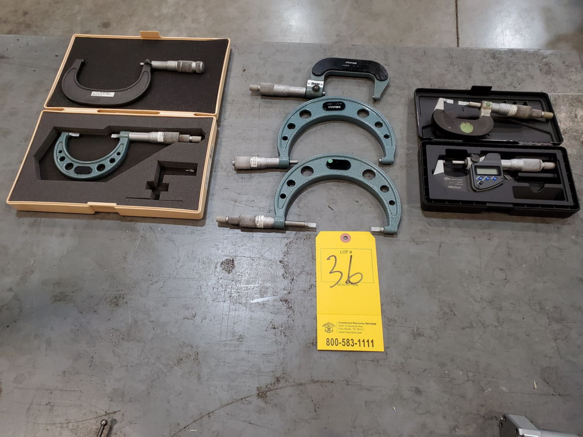 Assorted Micrometers Size Range: 0-1" To 4-5"