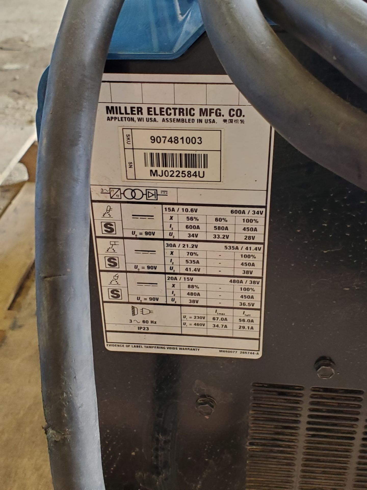 Miller XMT 450 CC/CV Multi-Processing Welder - Image 5 of 5