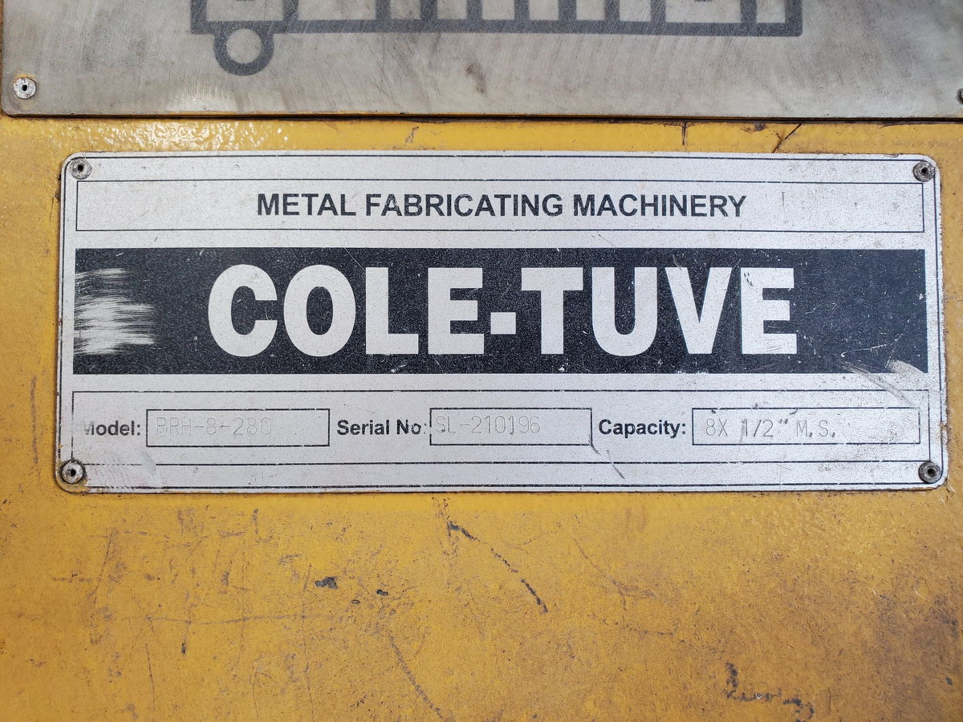 Cole-Tuve PRH-8-280 8'x1/2" Plate Bending Roll - Image 16 of 16