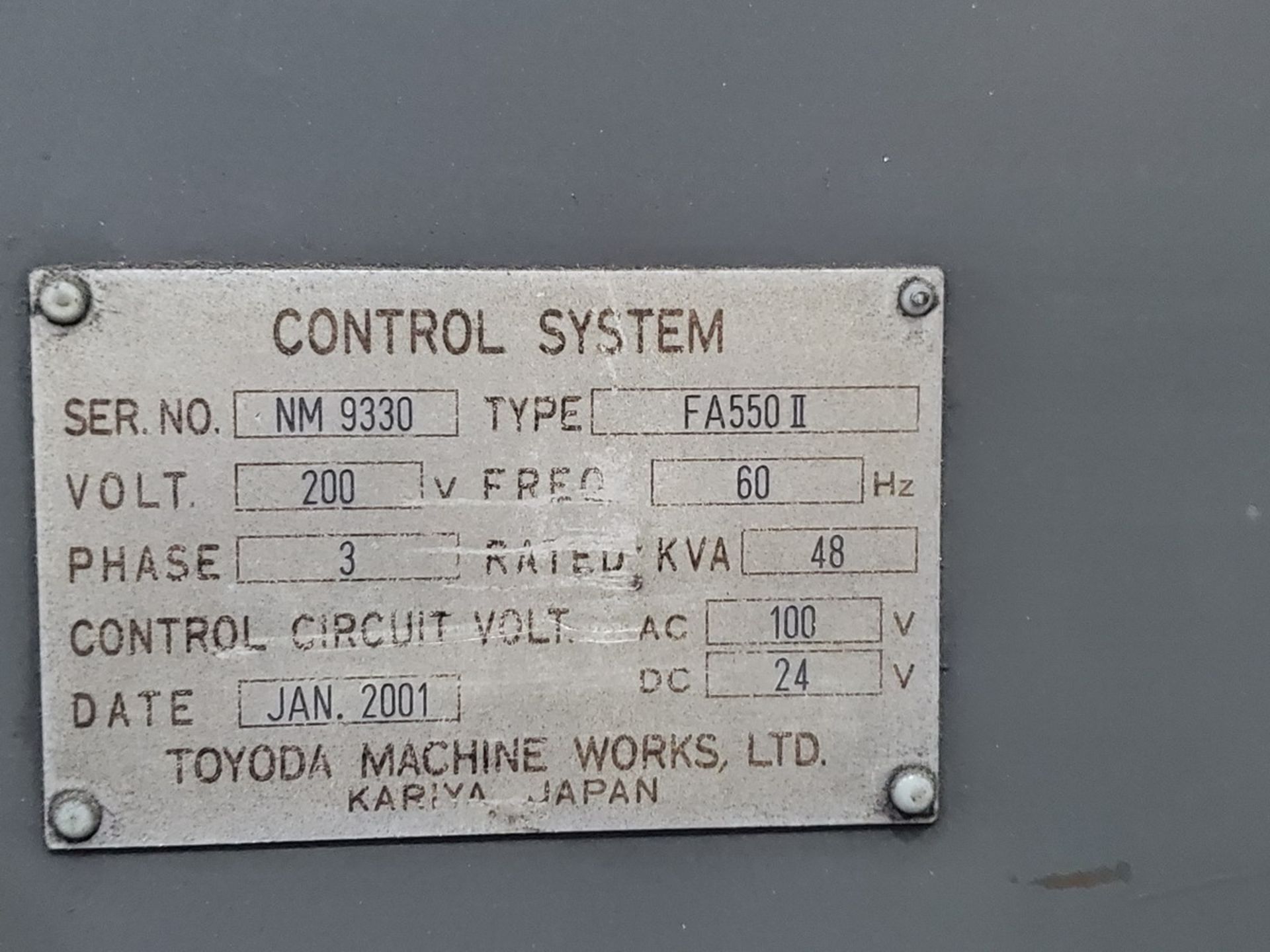 Toyoda FA 550II 3+2 CNC (5-Axis) 200V, 60HZ, 3PH, 48KVA, W/ 16" O.D. 3-Jaw Chuck, 60-Tool Turrett - Image 14 of 15