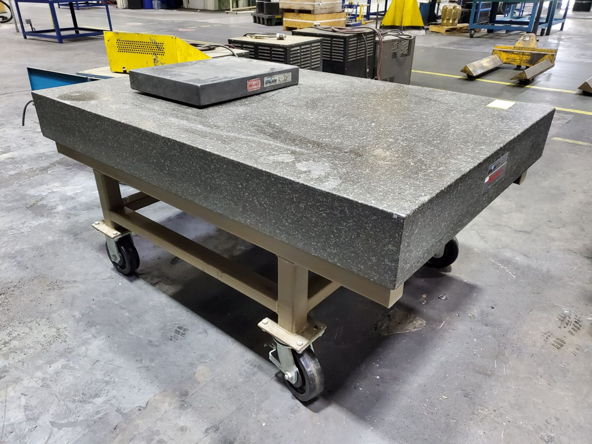 Starrett Granite Surface Plate 6' x 4' x 8", W/ Rolling Cart (Smaller Surface Plate Excluded) - Image 3 of 4