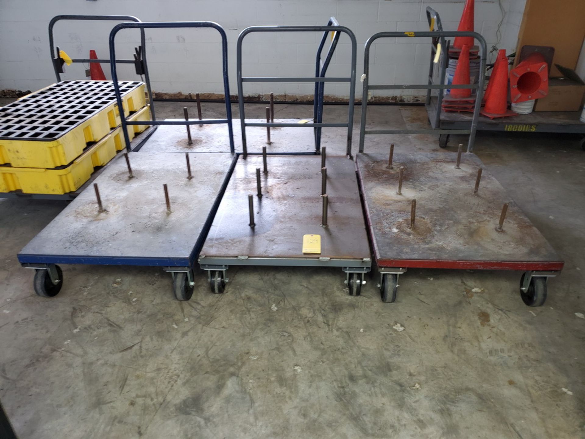 (5) Rolling Material Carts W/ (2) Containment Platforms - Image 2 of 6