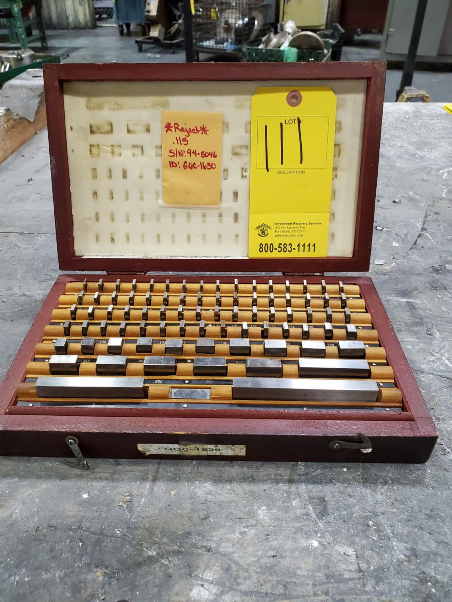 Square Gage Block Set