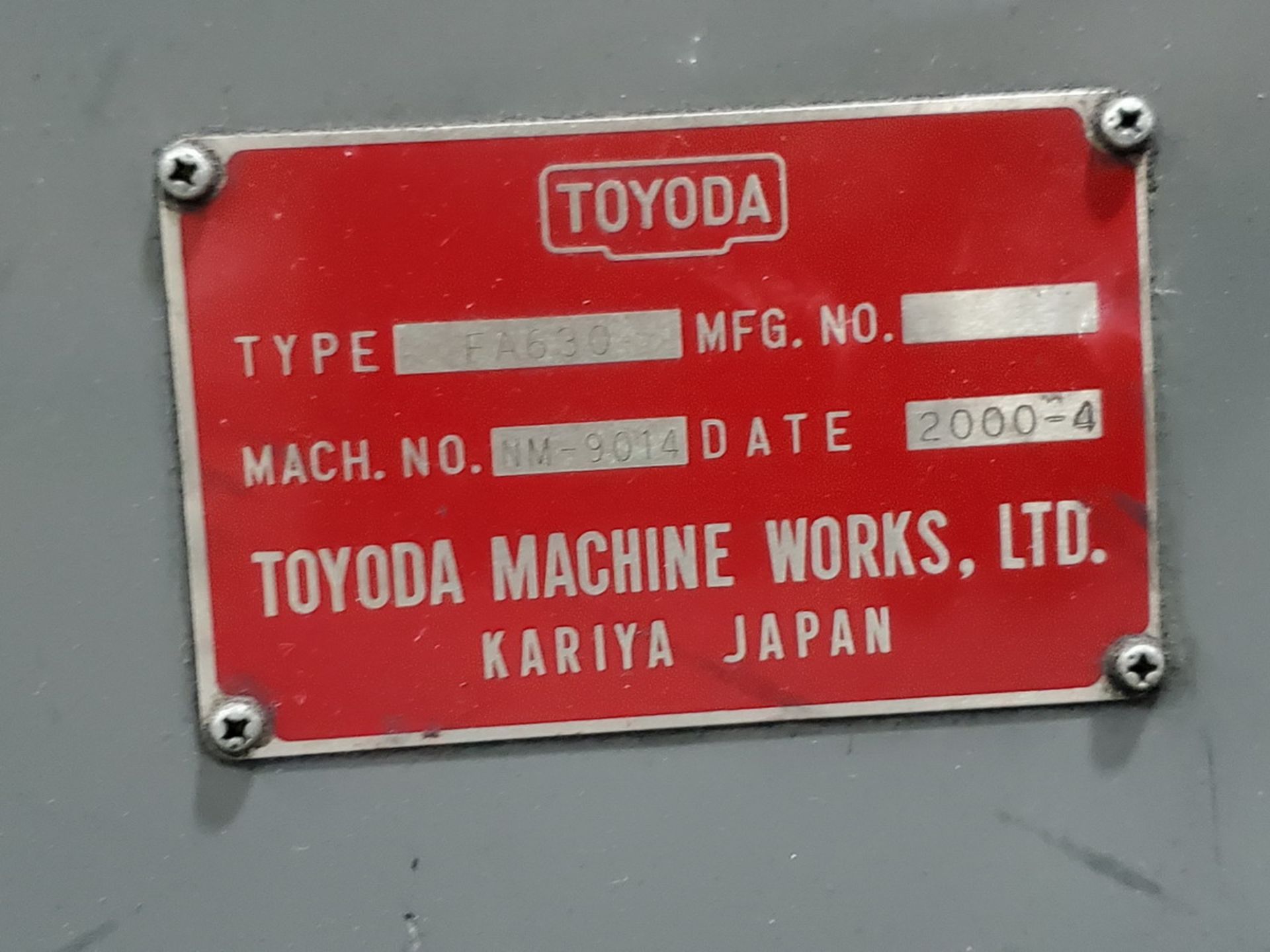 2000 Toyoda FA630 3+2 CNC 200V, 3PH, 60HZ, 75KVA, 40-Tool Station; W/ Toyoda Controller, W/ Turbo - Image 21 of 22