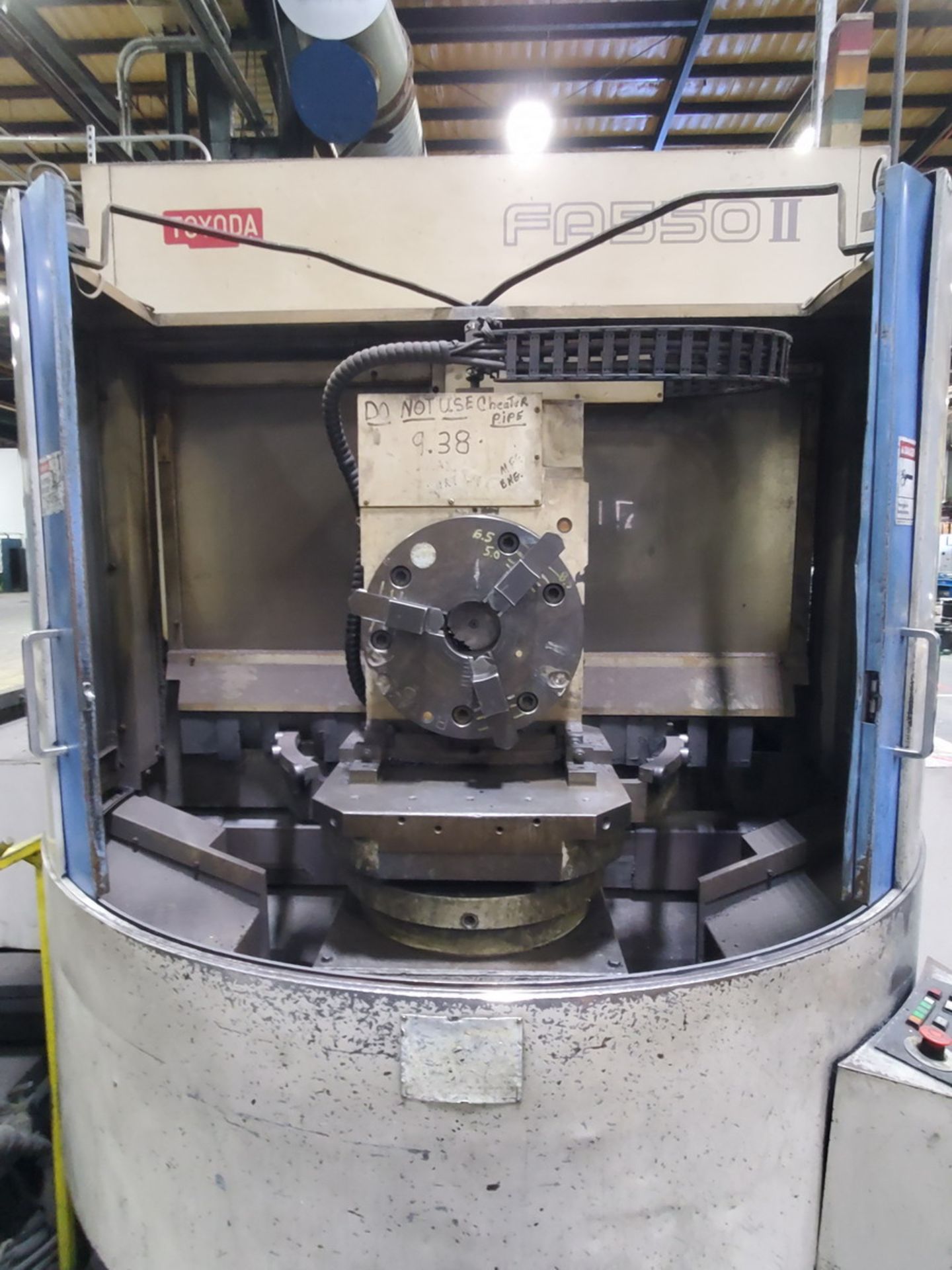 Toyoda FA 550II 3+2 CNC (5-Axis) 200V, 60HZ, 3PH, 48KVA, W/ 16" O.D. 3-Jaw Chuck, 60-Tool Turrett - Image 11 of 15