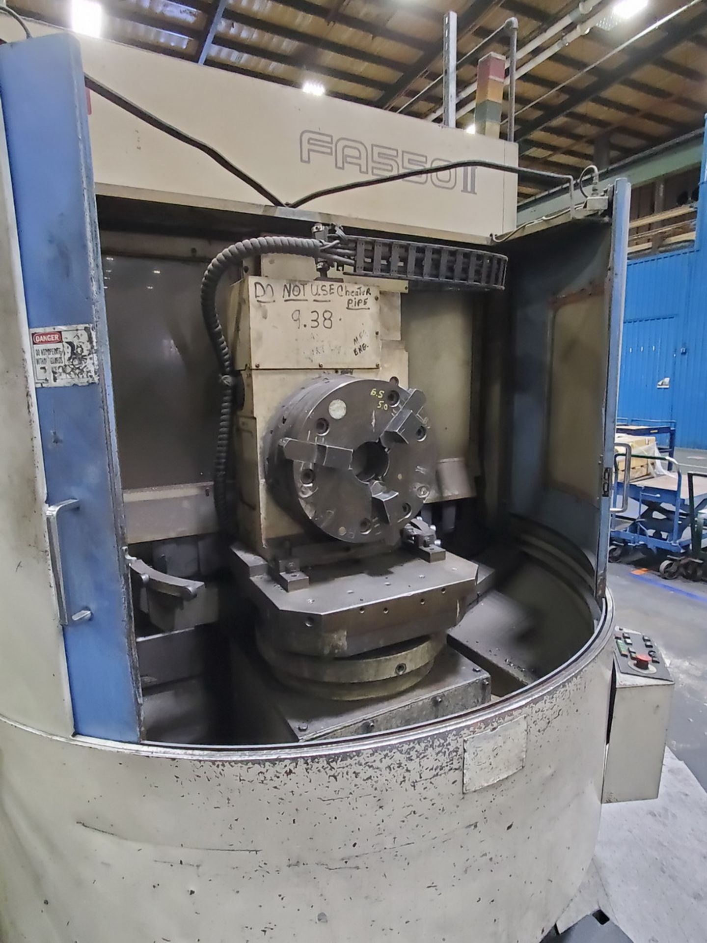 Toyoda FA 550II 3+2 CNC (5-Axis) 200V, 60HZ, 3PH, 48KVA, W/ 16" O.D. 3-Jaw Chuck, 60-Tool Turrett - Image 12 of 15