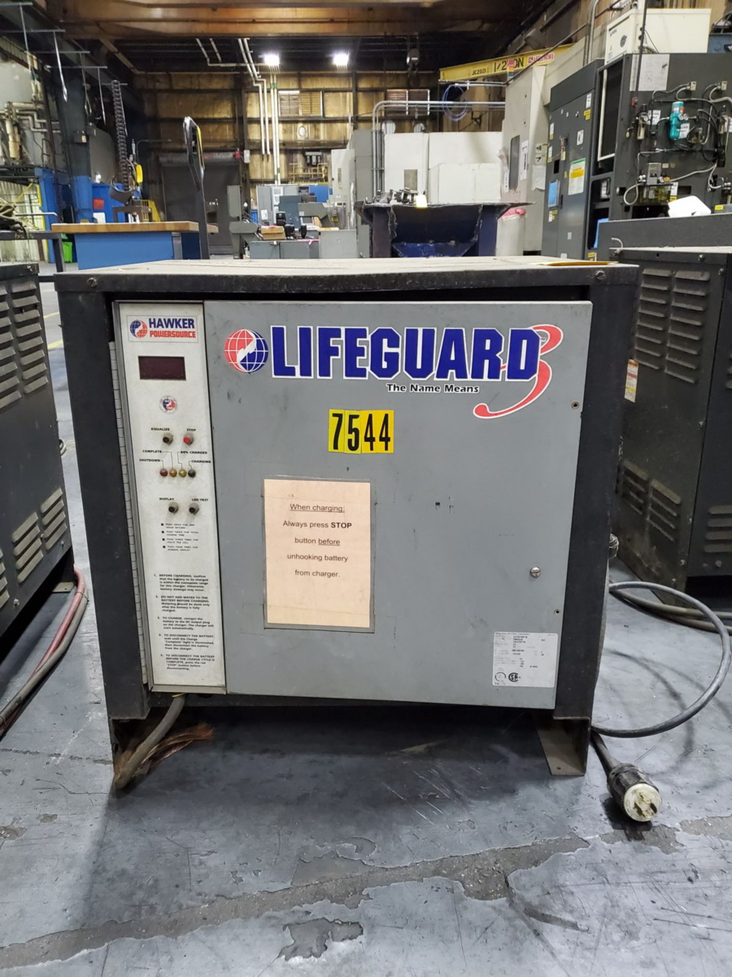 Lifeguard Industrial Battery Charger 8hr Charge Time, 208/240/480V, 3PH, 60HZ