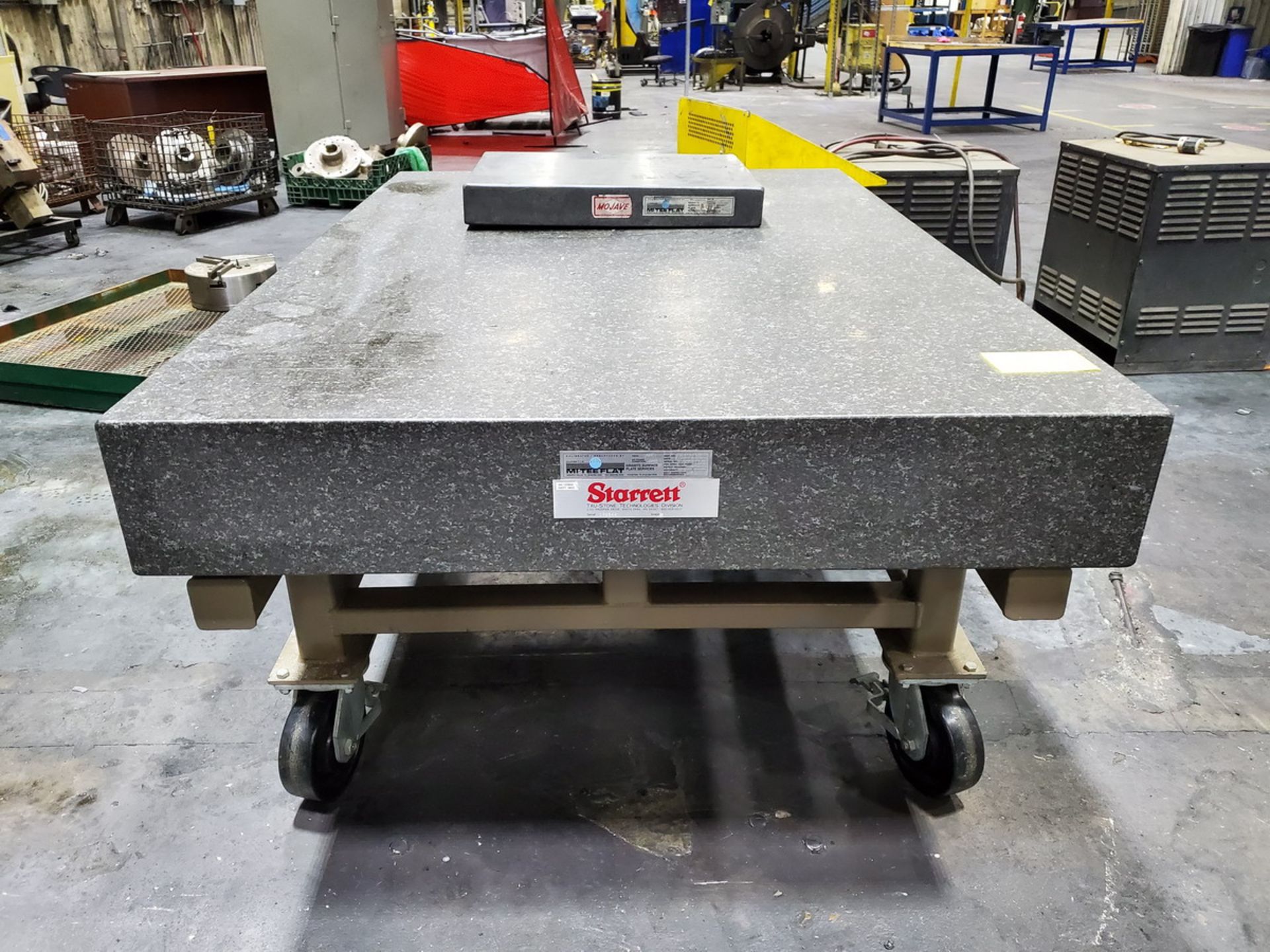 Starrett Granite Surface Plate 6' x 4' x 8", W/ Rolling Cart (Smaller Surface Plate Excluded) - Image 2 of 4