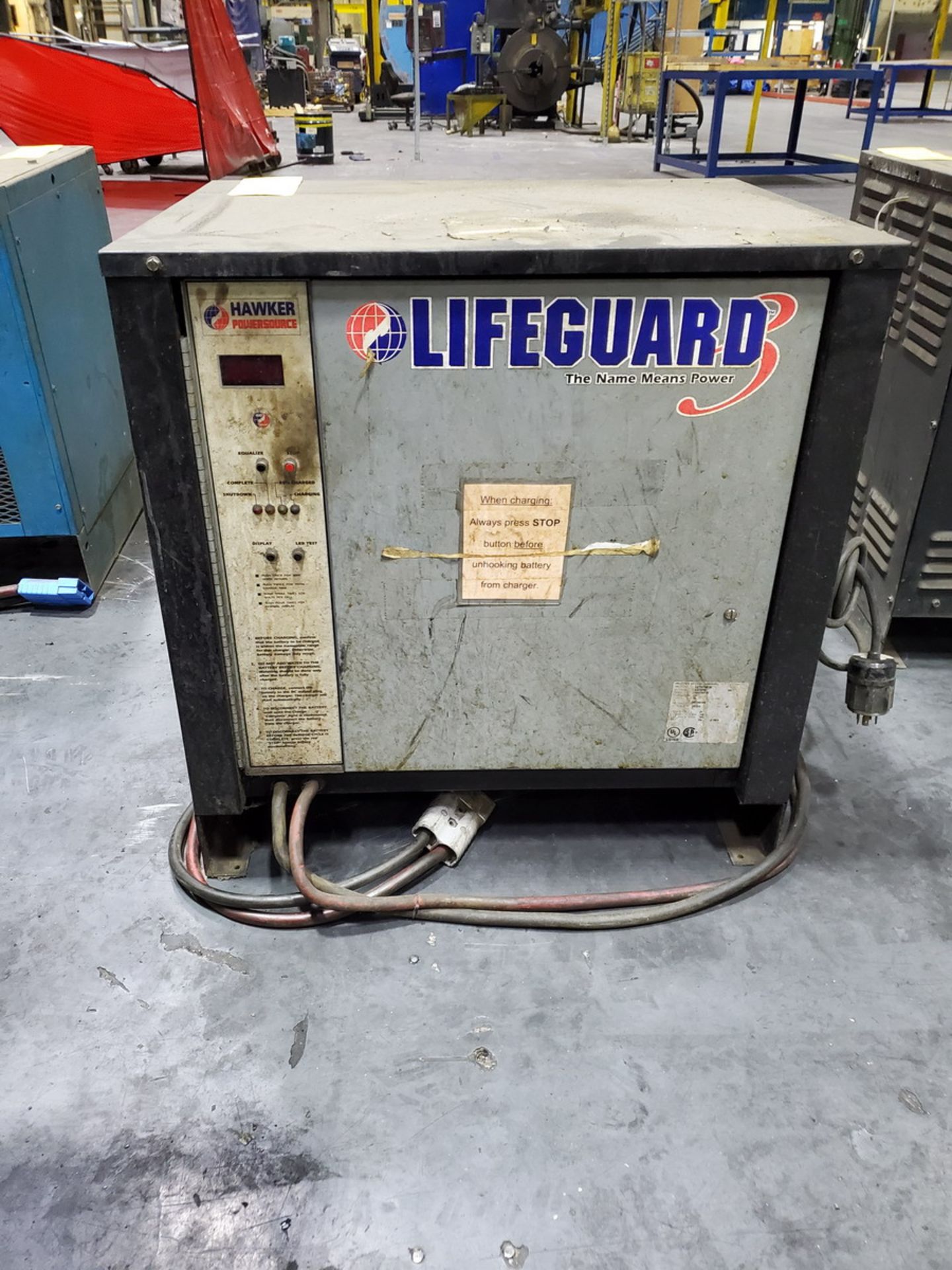 Lifeguard Industrial Battery Charger 8hr Charge Time, 208/240/480V, 3PH, 60HZ
