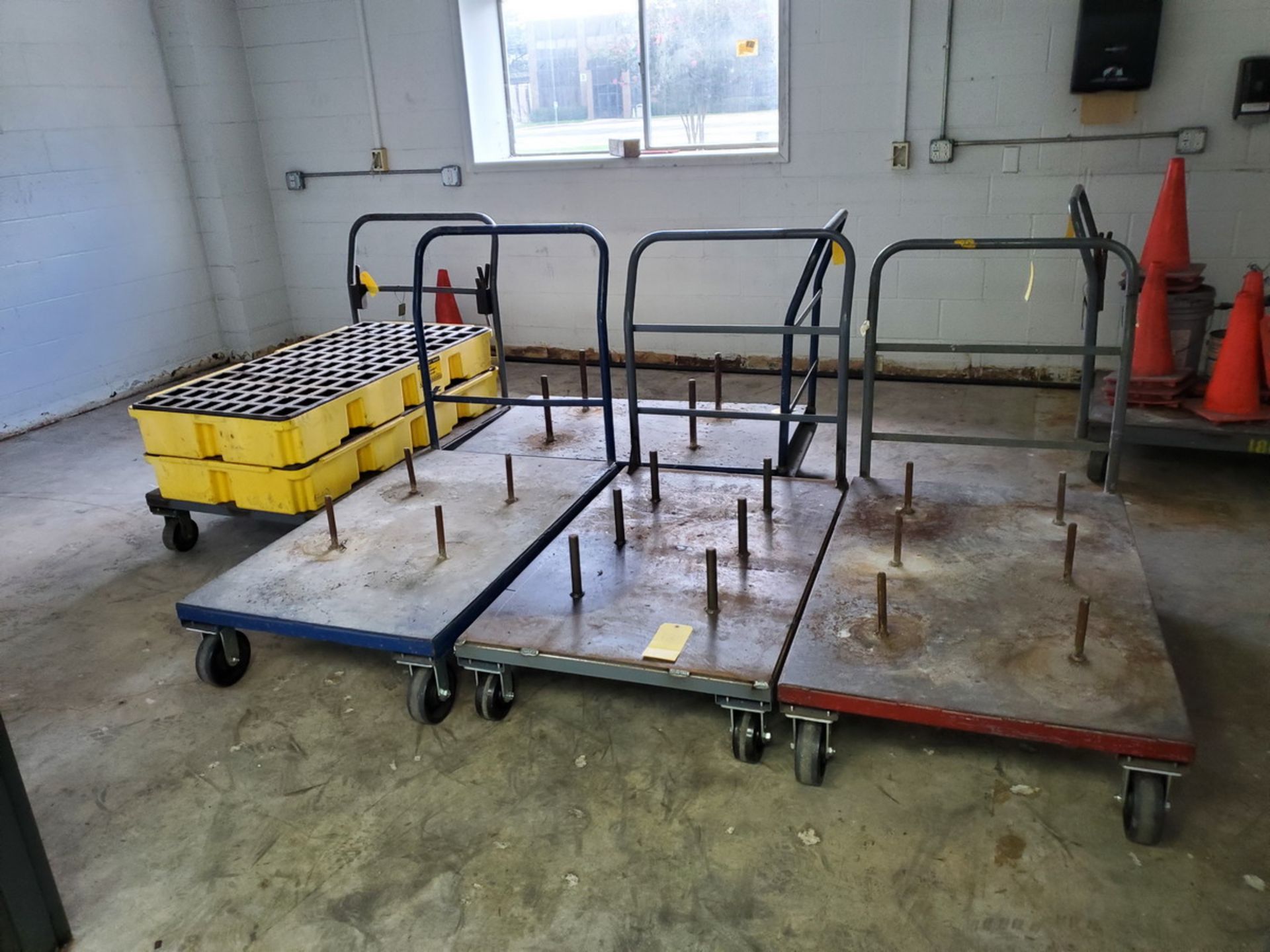 (5) Rolling Material Carts W/ (2) Containment Platforms