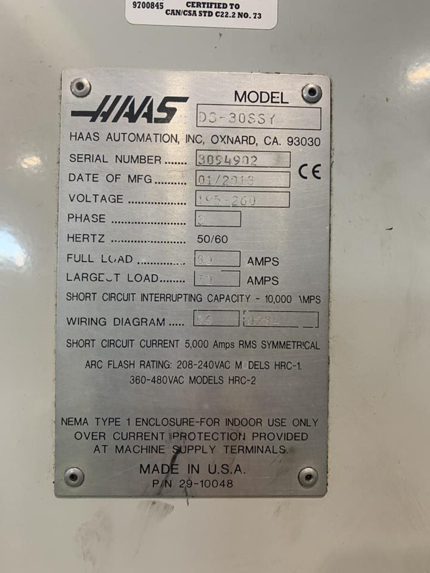 2013 Hass DS30-SSY CNC Lathe - Image 9 of 9