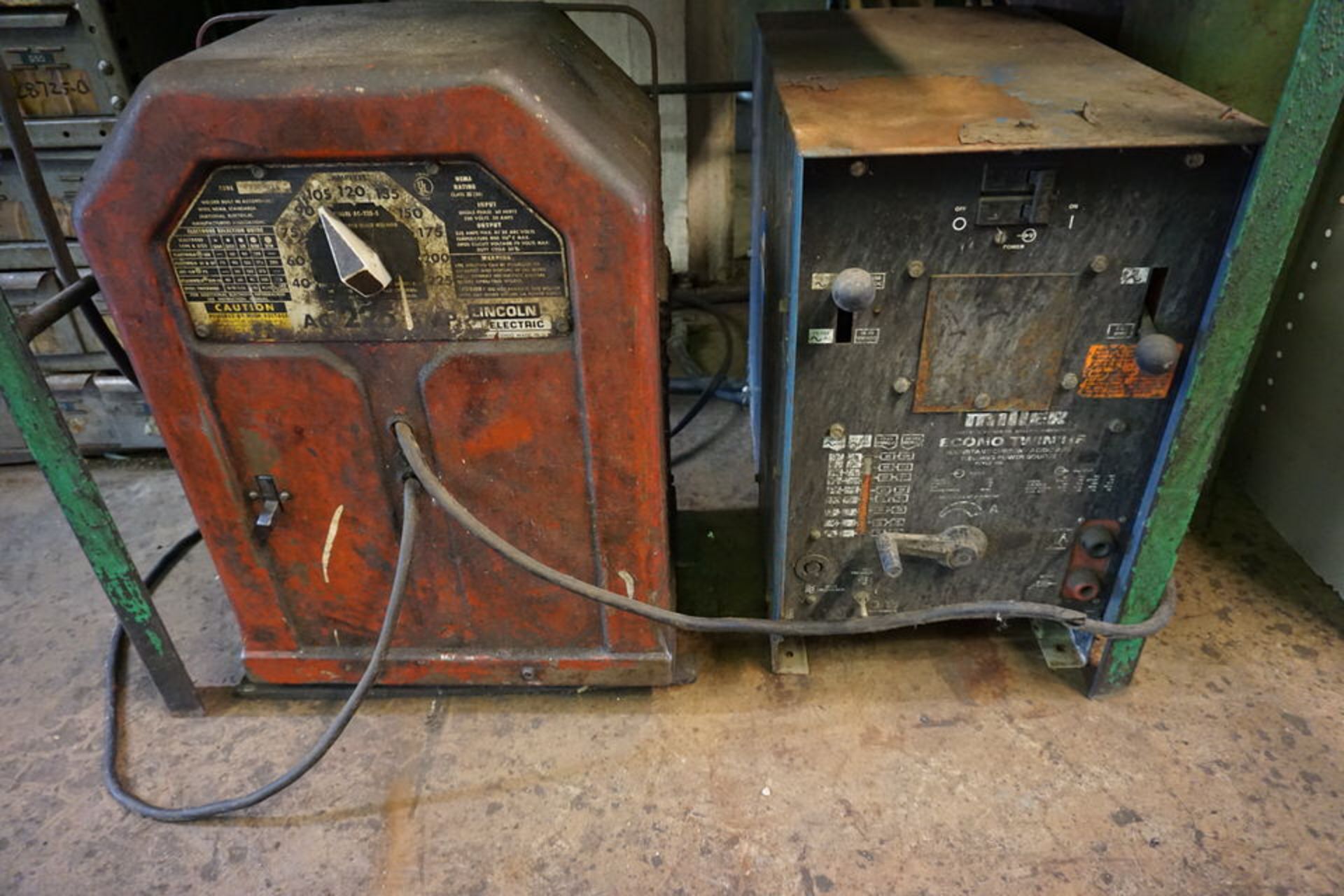 WELDING TABLE, 3' X 3' W/ 4" VISE, (2) ARC WELDERS, (2) GAS BOTTLES - Image 3 of 4