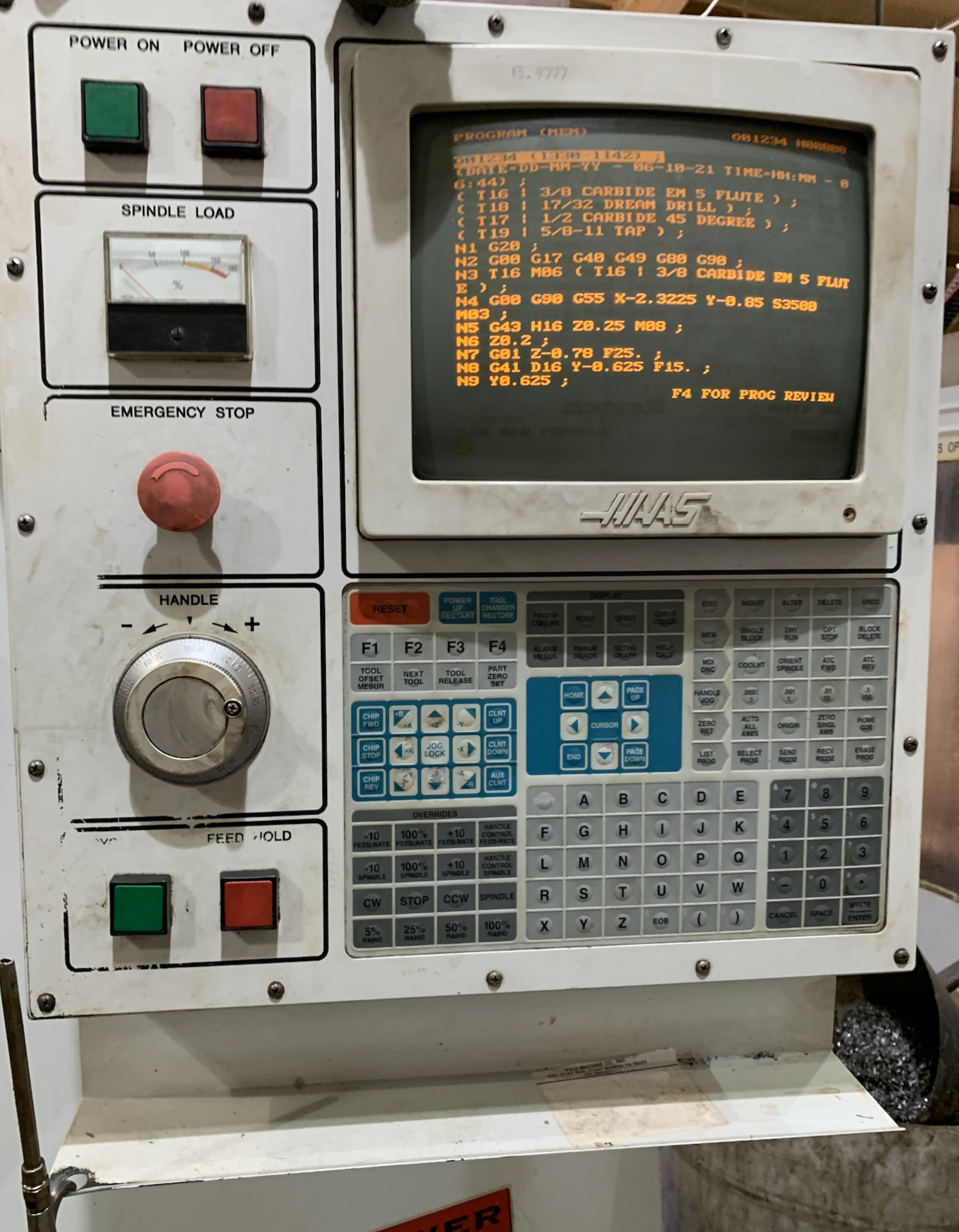 1997 HAAS VF-3 CNC MILL, HAAS CNC CTRL, 32 POSITION TOOL CHANGER, 18" X 48"TABLE - Image 4 of 5