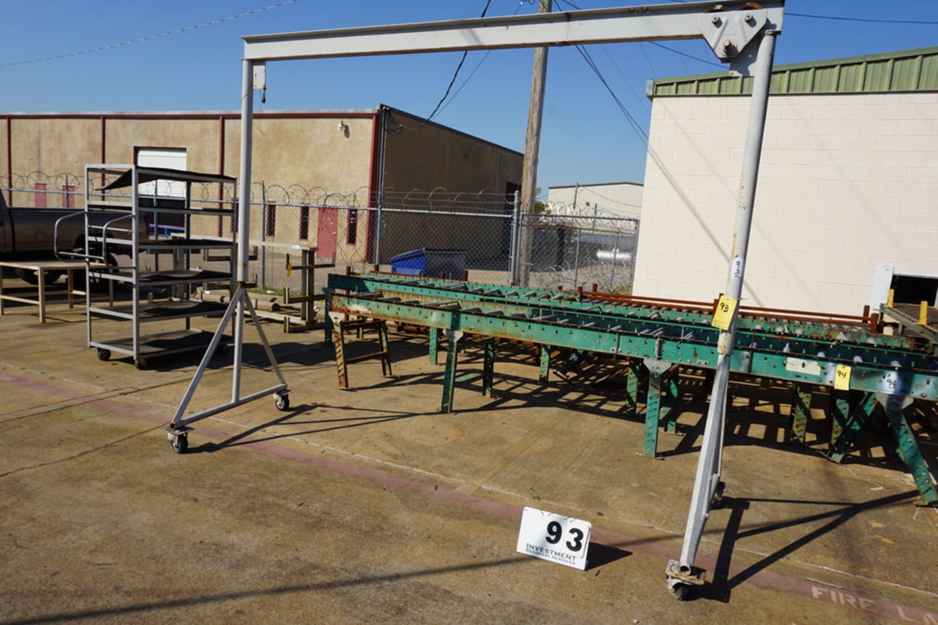 PORTABLE GANTRY FOR HOIST, APPROX 10' W X 8 1/2' TALL NO HOIST