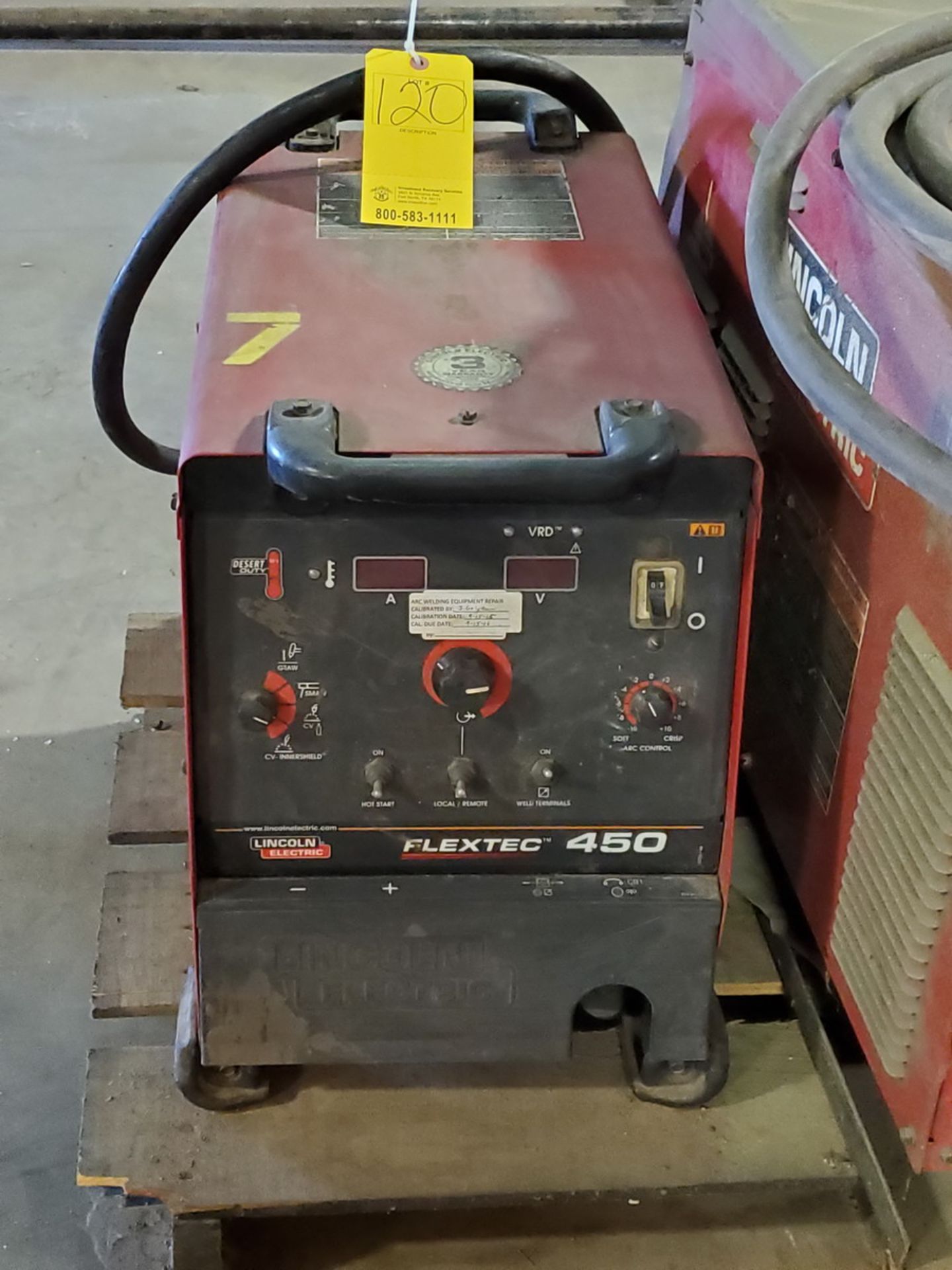 LE Flextec 450 Multi-Processing Welder 380/460/575V, 450A, 3PH, 50/60HZ; W/ DH-10 Wire Feeder (Bldg.