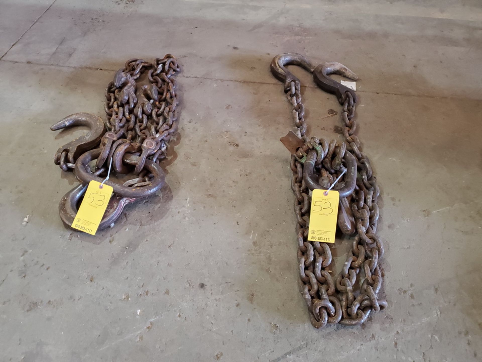 (2) Grab Hook Chains W/ Quick Links (Building D)