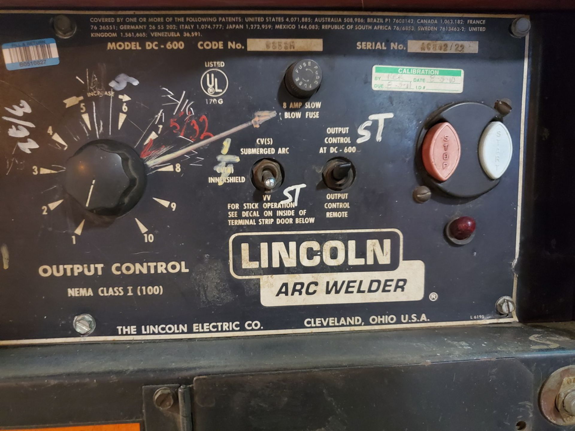 LE Idealarc DC-600 Arc Welder 230/460V, 600A, 3PH, 50/60HZ (Bldg. B) - Image 6 of 6