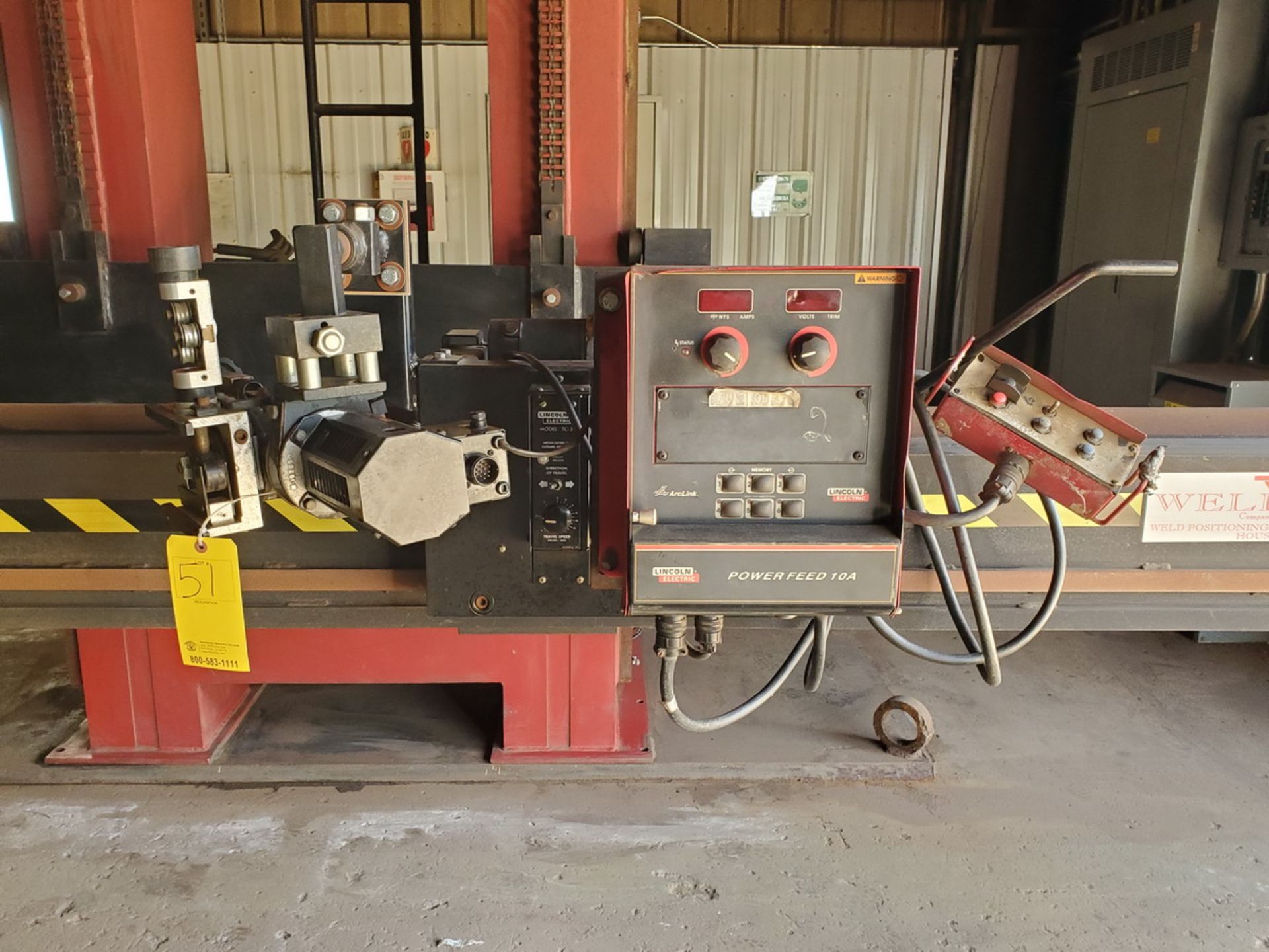 Weldwire WWM-1020 WWM Manipulator 20'W x 14'5"H; W/ (2) Power Wave AC/DC 1000 Welders, 1000A, 380/ - Image 6 of 17